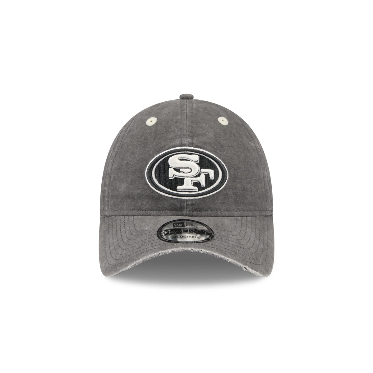 San Francisco 49ers Washed Black Cotton 9TWENTY Adjustable Hat