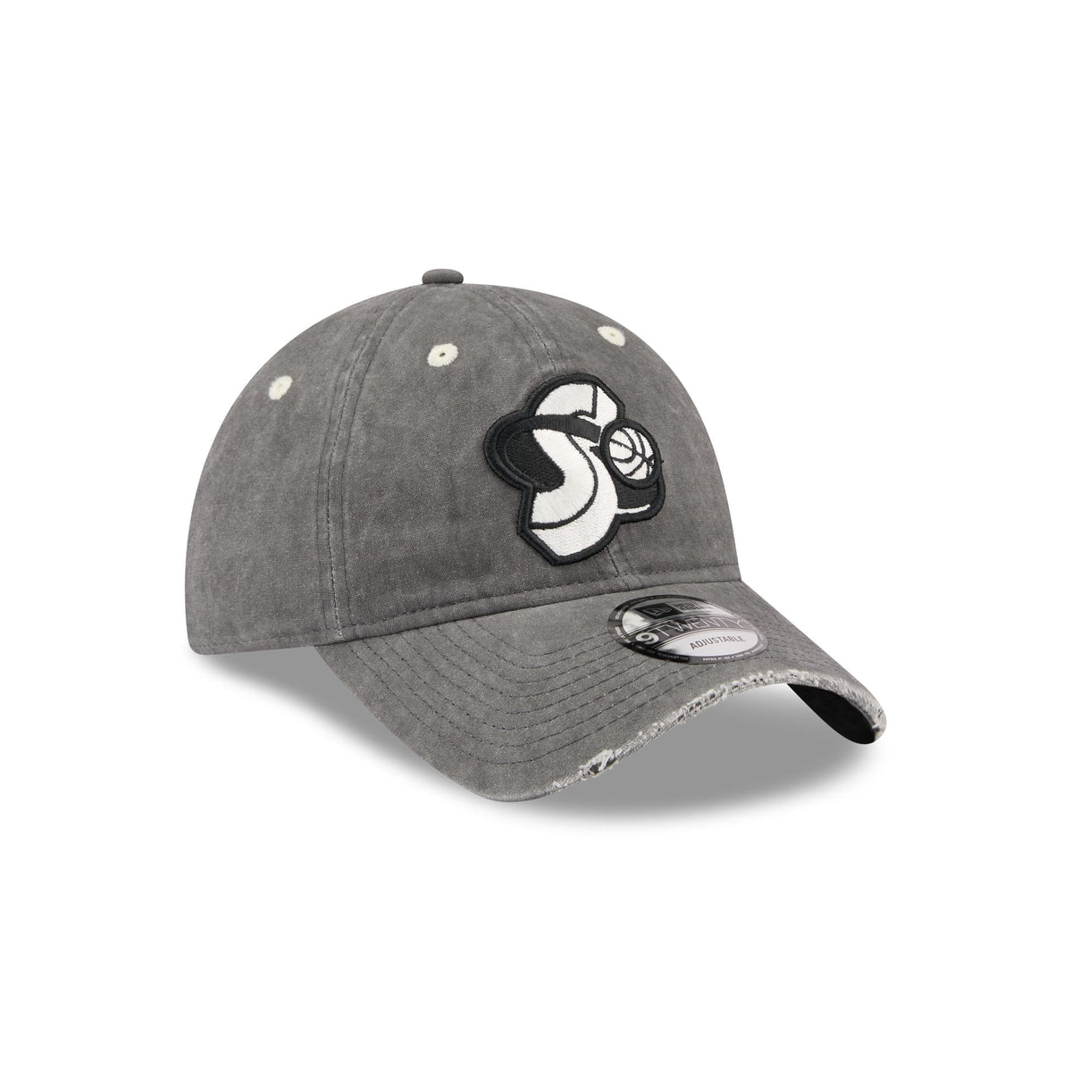 Seattle SuperSonics Washed Black Cotton 9TWENTY Adjustable Hat