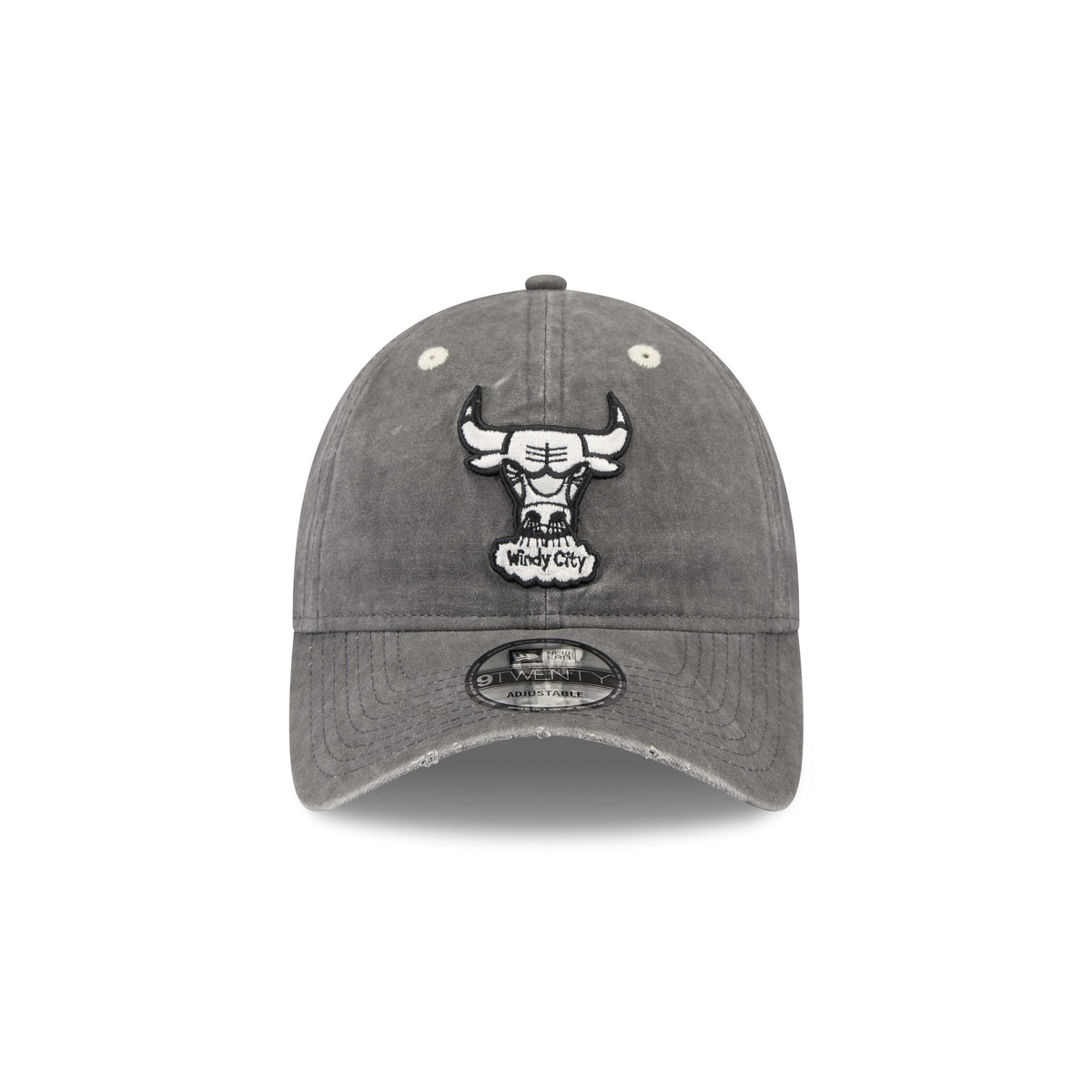 Chicago Bulls Washed Black Cotton 9TWENTY Adjustable Hat