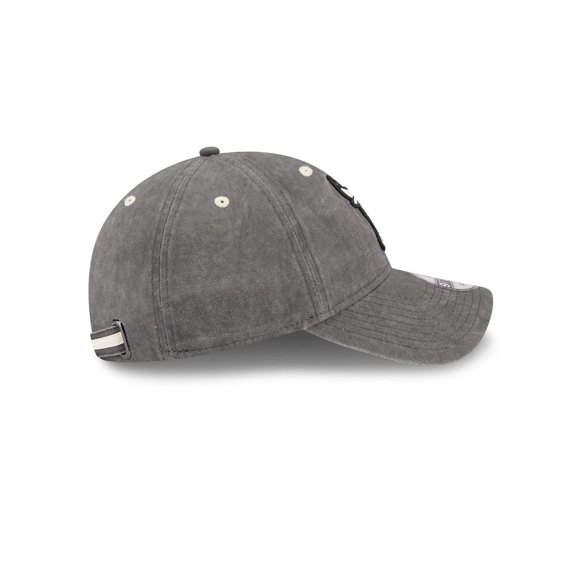 Chicago Bulls Washed Black Cotton 9TWENTY Adjustable Hat