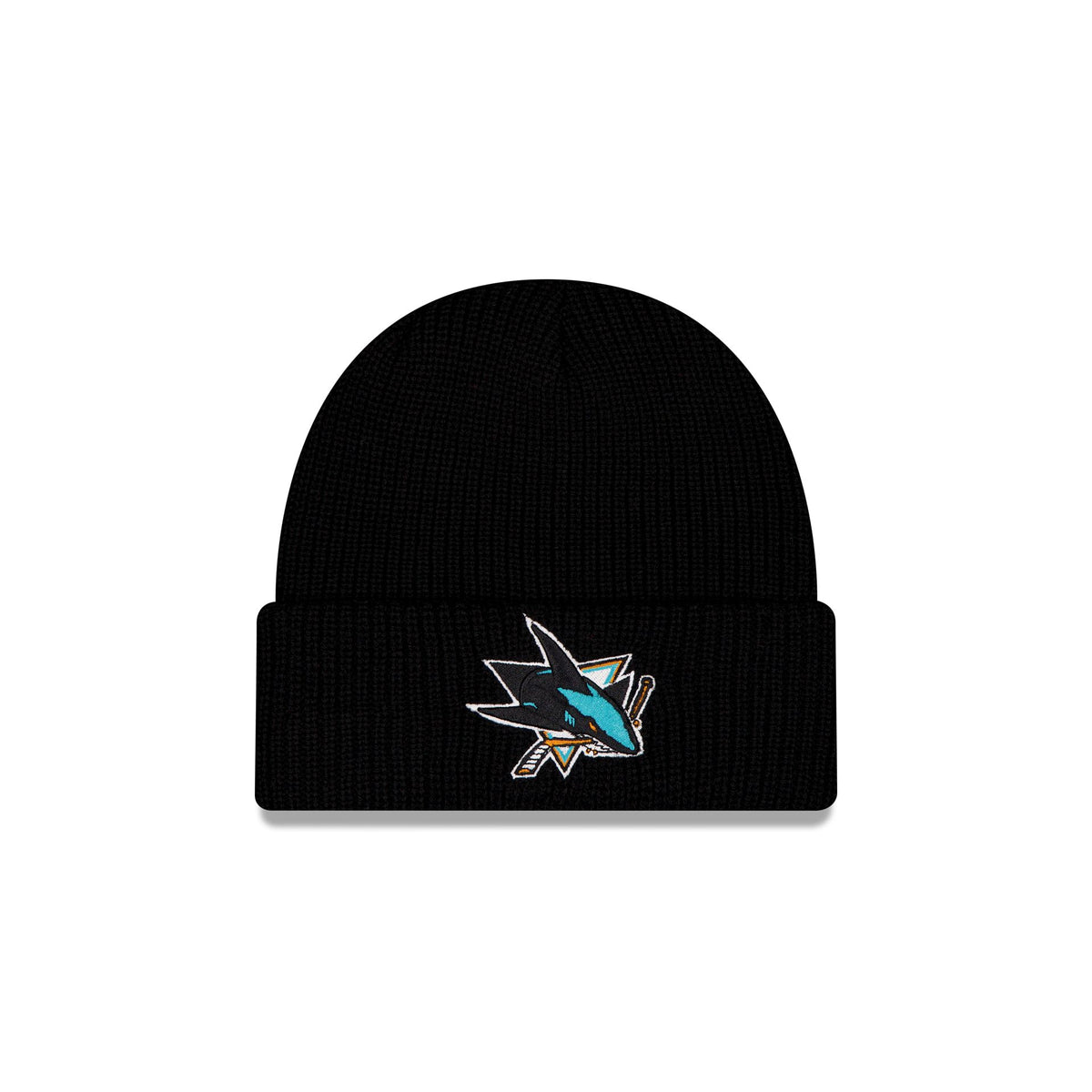 San Jose Sharks Black Cuff Knit Beanie Hat