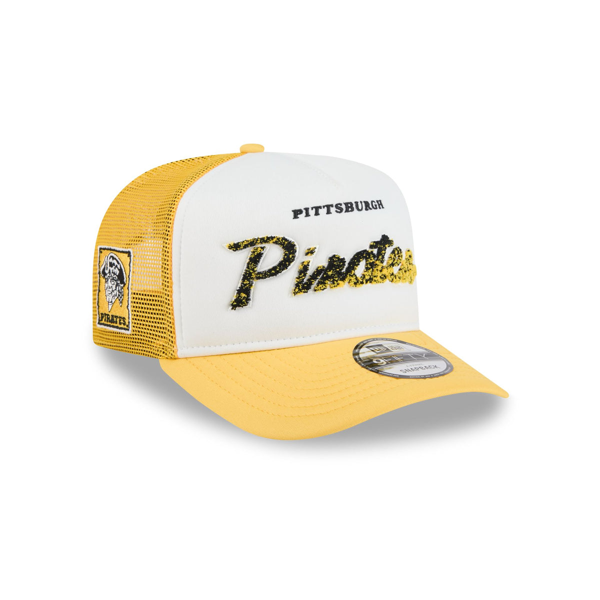 Pittsburgh Pirates Fade Script 9FIFTY A-Frame Trucker Hat