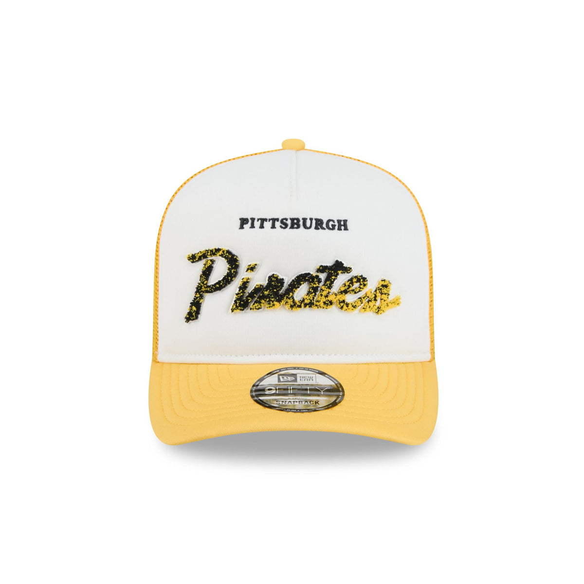 Pittsburgh Pirates Fade Script 9FIFTY A-Frame Trucker Hat
