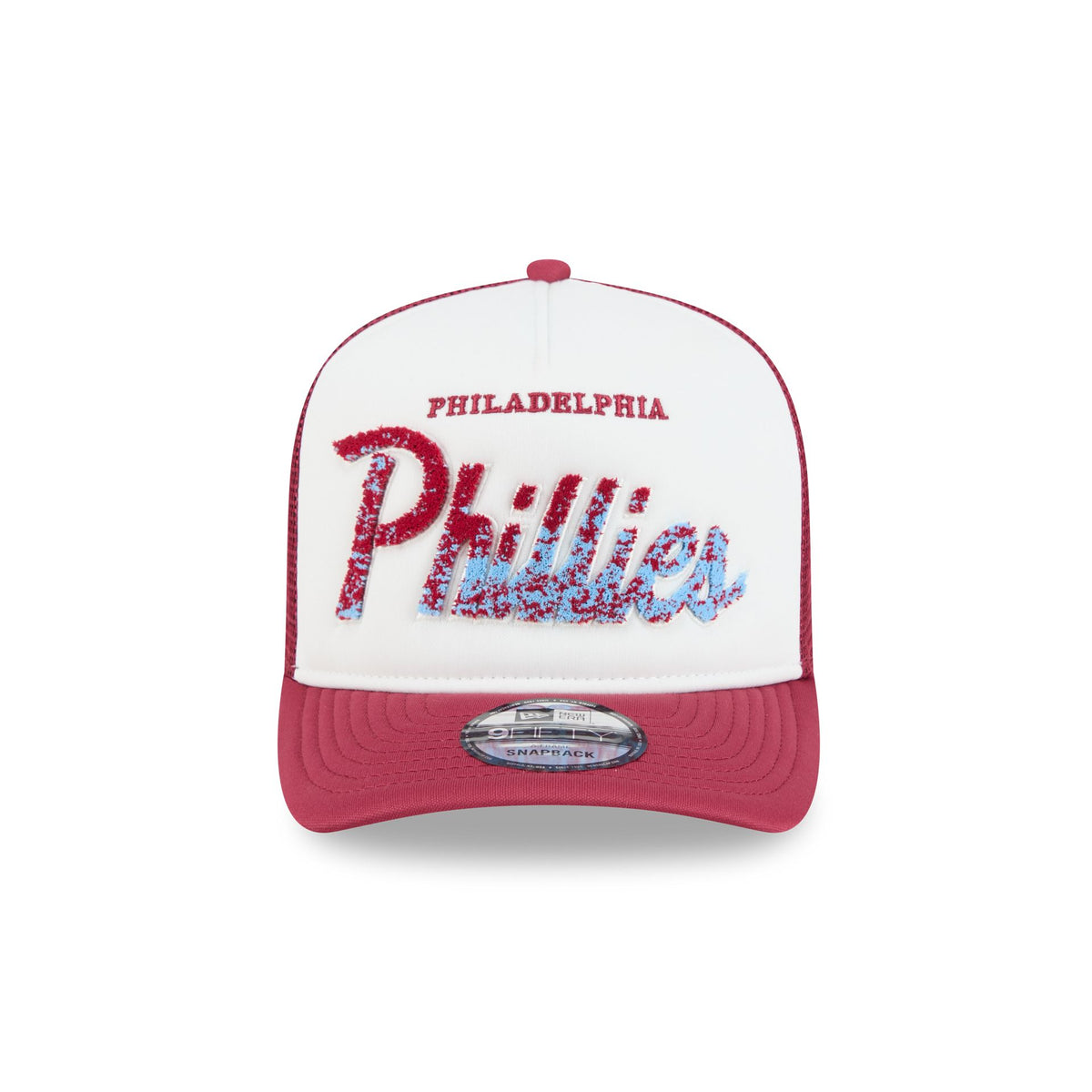 Philadelphia Phillies Fade Script 9FIFTY A-Frame Trucker Hat