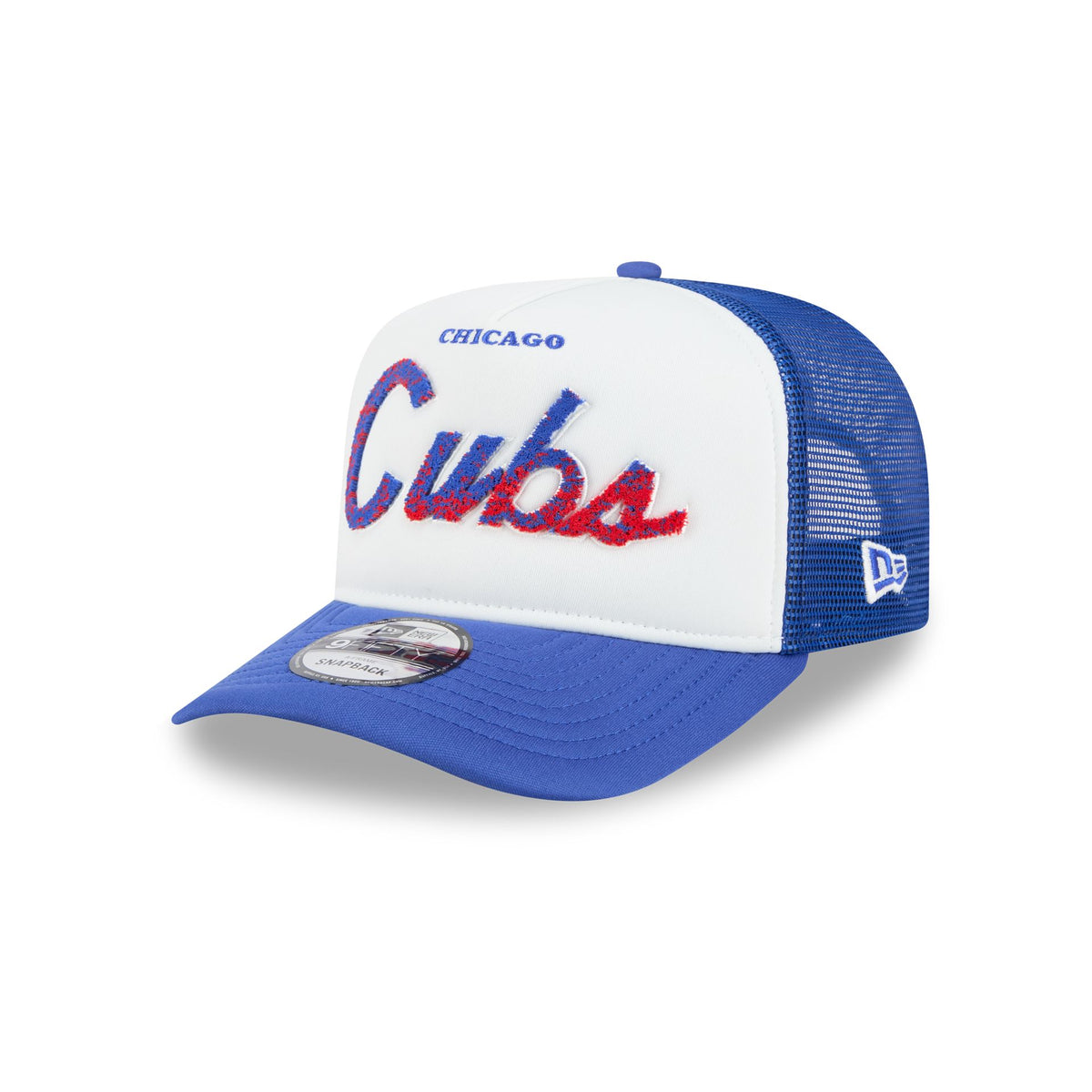 Chicago Cubs Fade Script 9FIFTY A-Frame Trucker Hat
