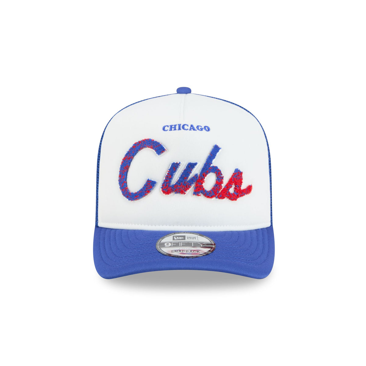 Chicago Cubs Fade Script 9FIFTY A-Frame Trucker Hat