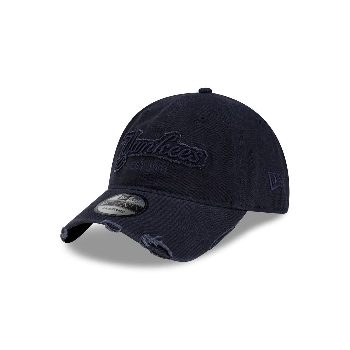 New York Yankees Distressed Wordmark 9TWENTY Adjustable Hat