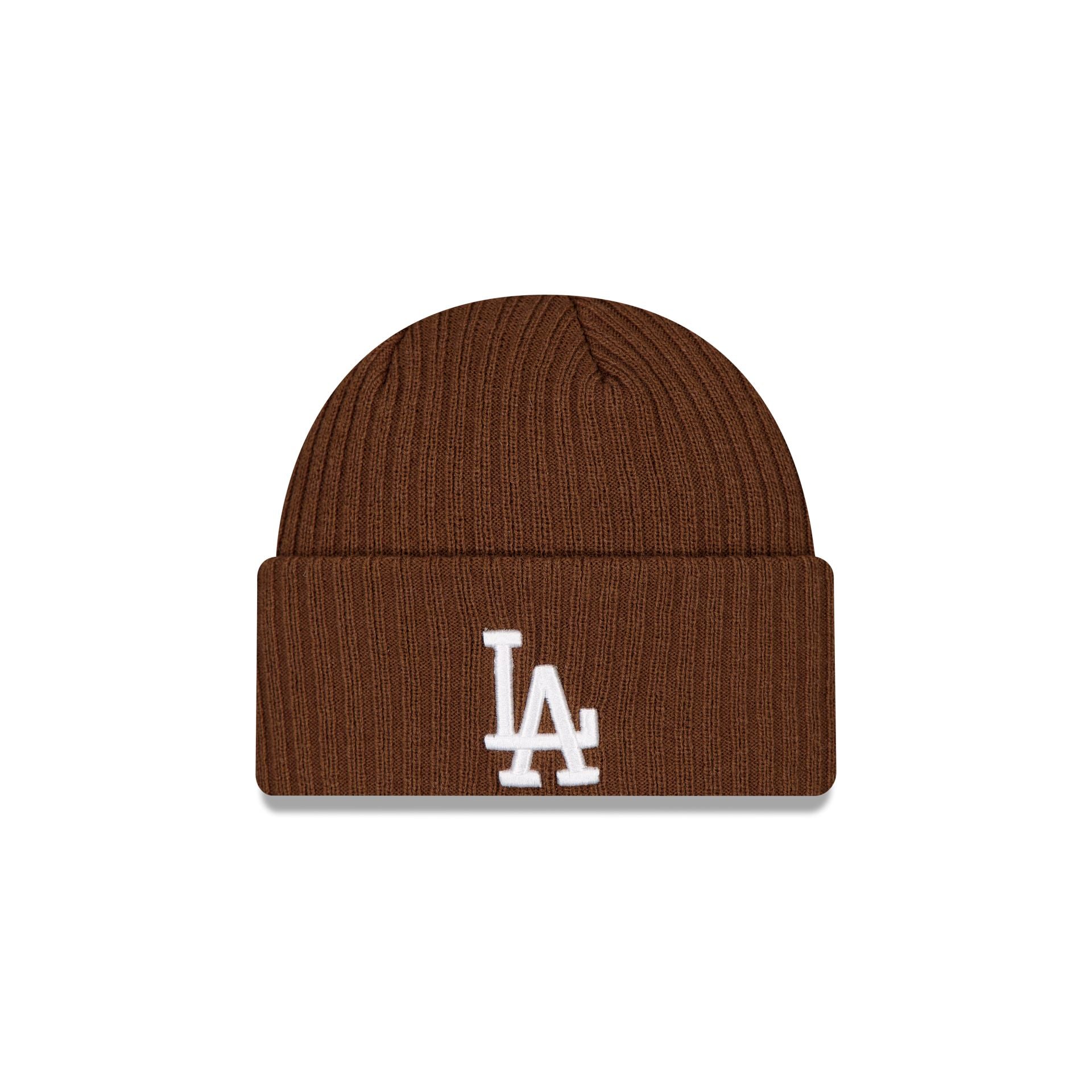 Los Angeles Dodgers Wide Cuff Brown Beanie Hat – New Era Cap