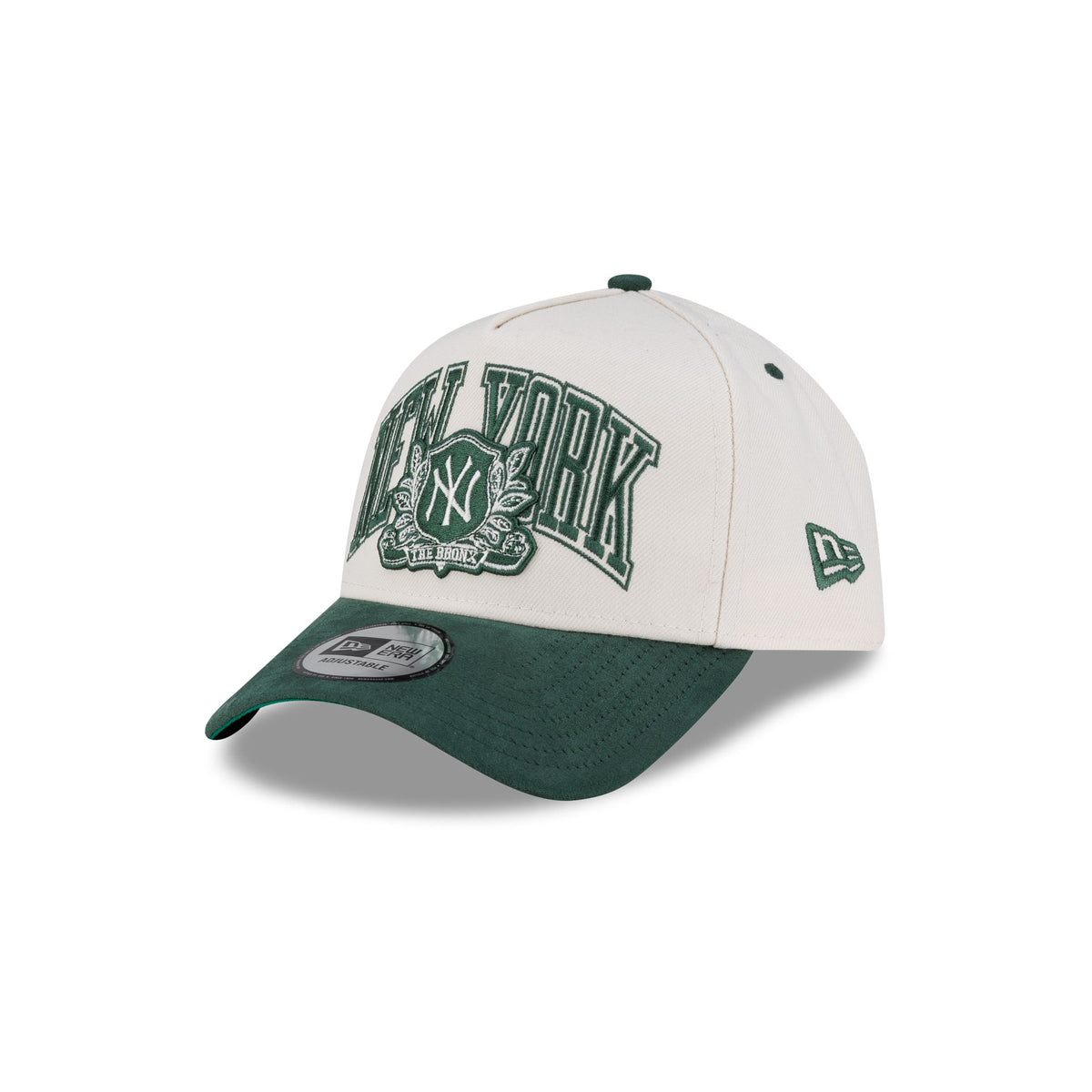 New York Yankees Green Wordmark Suede 9FORTY A-Frame Snapback Hat