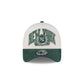 New York Yankees Green Wordmark Suede 9FORTY A-Frame Snapback Hat