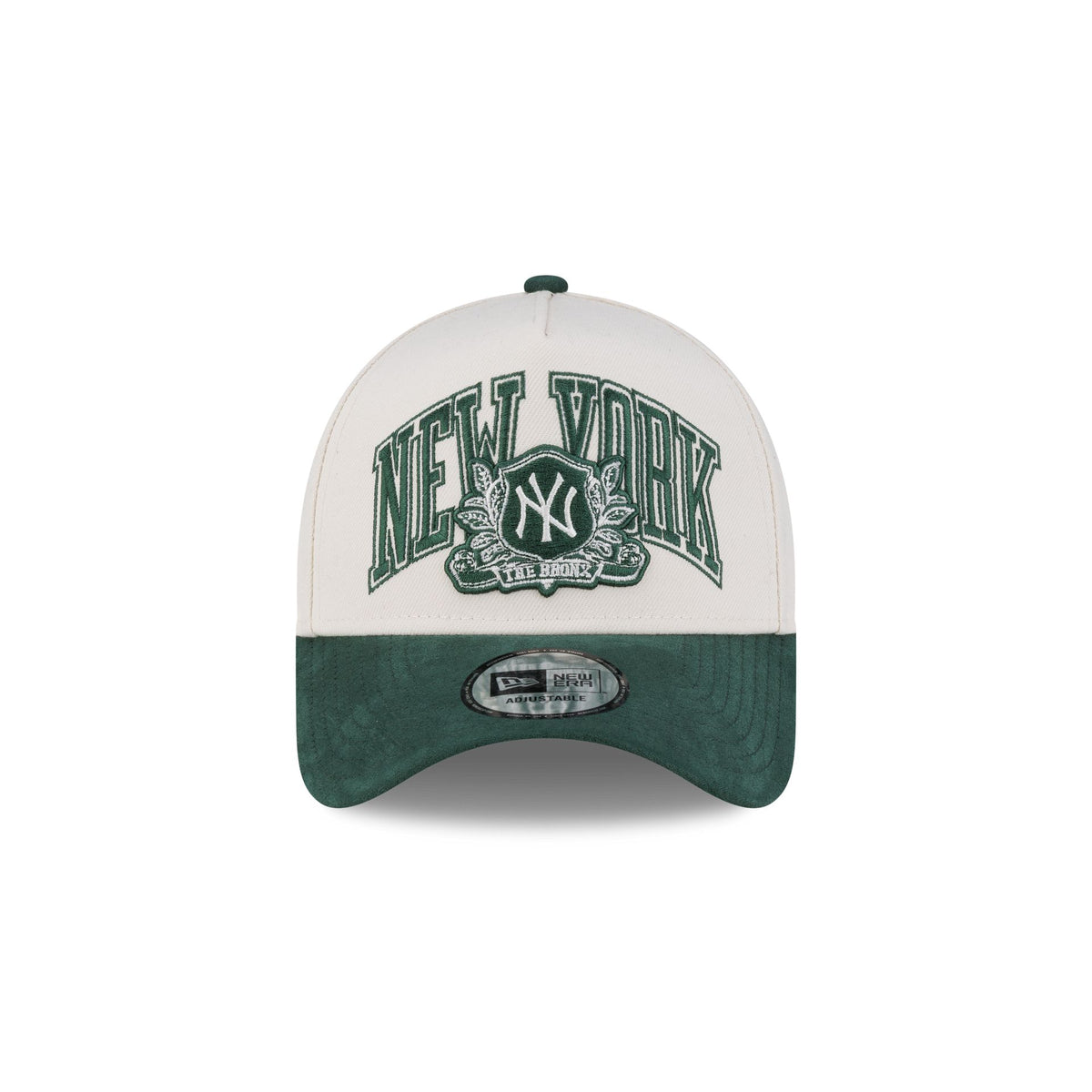 New York Yankees Green Wordmark Suede 9FORTY A-Frame Snapback Hat