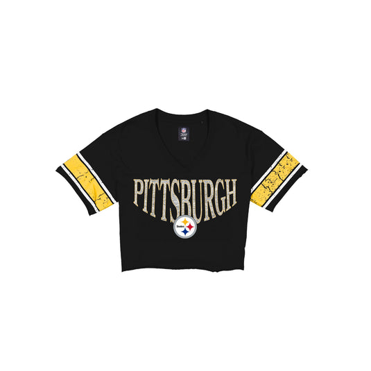 Pittsburgh Steelers 2026 Functional Fandom Women's Cropped T-Shirt - New Era Cap