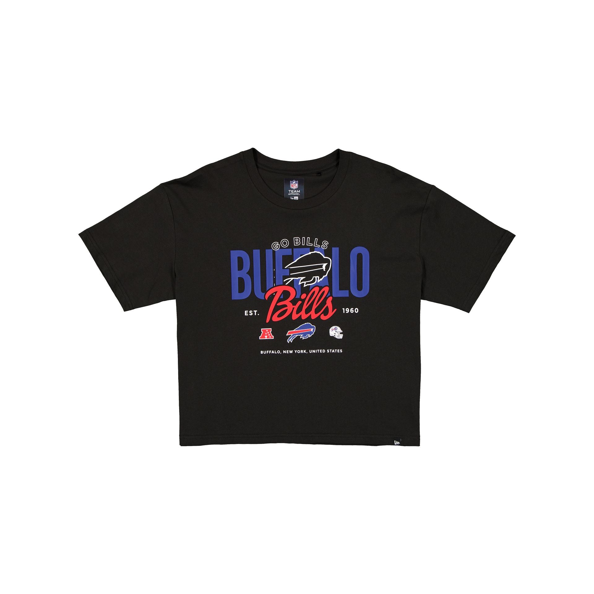 Buffalo Bills 2026 Functional Fandom Women's Black Cropped T-Shirt