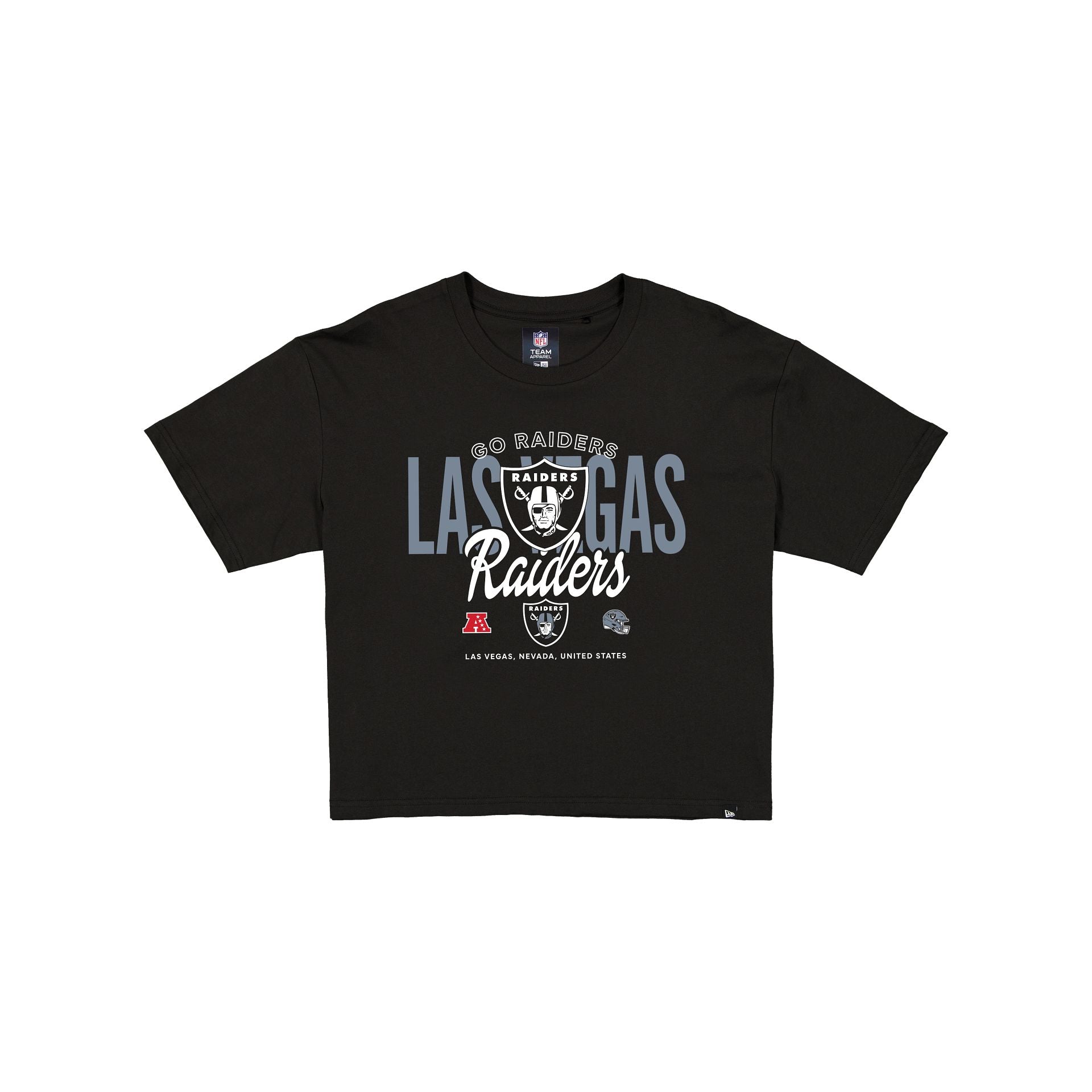 Las Vegas Raiders 2026 Functional Fandom Women's Black Cropped T-Shirt