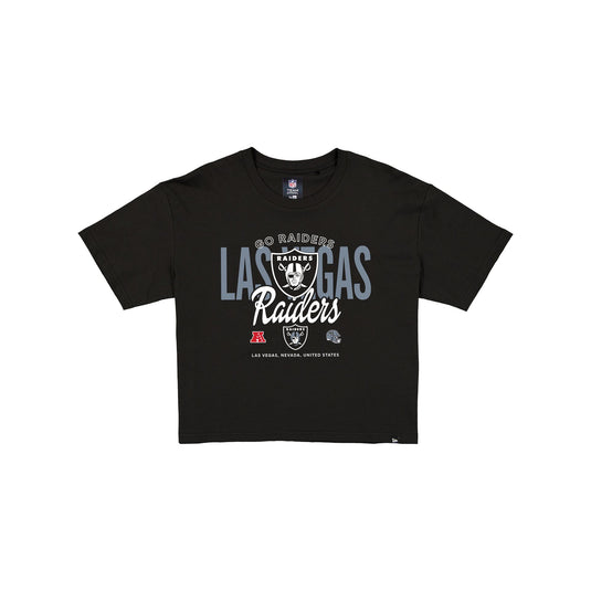 Las Vegas Raiders 2026 Functional Fandom Women's Black Cropped T-Shirt - New Era Cap