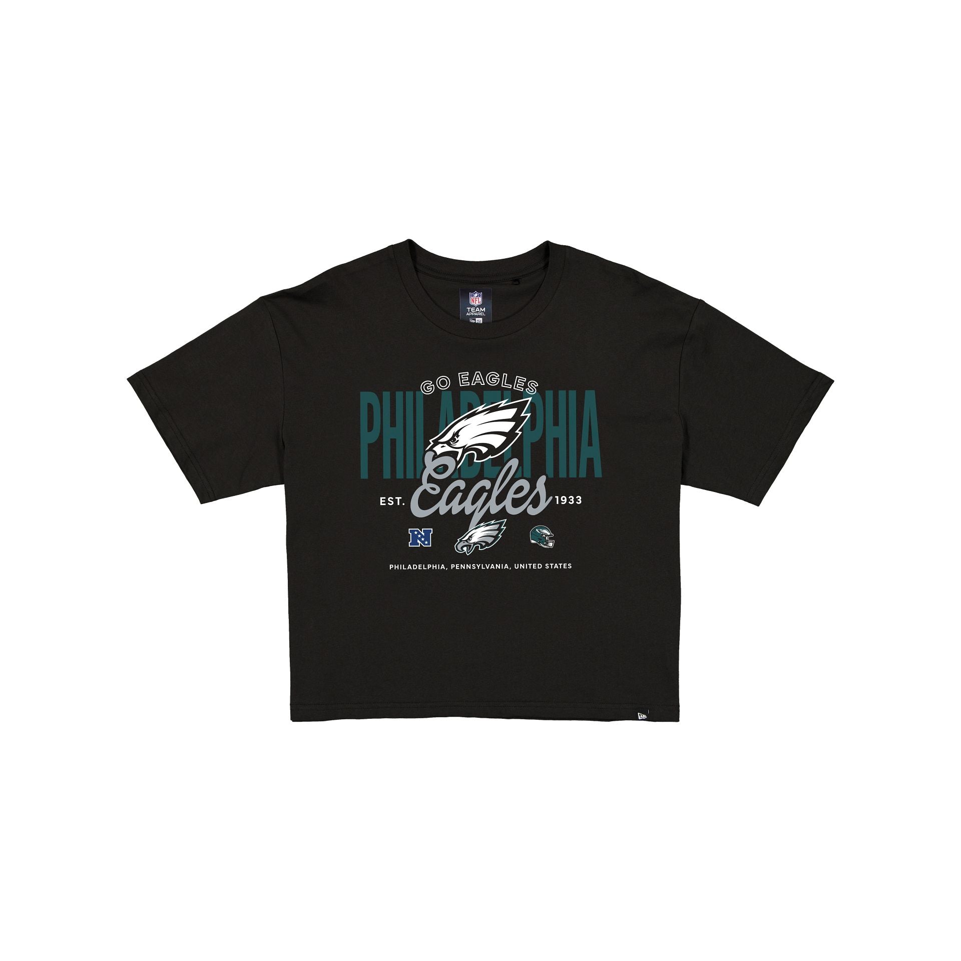 Philadelphia Eagles 2026 Functional Fandom Women's Black Cropped T-Shirt