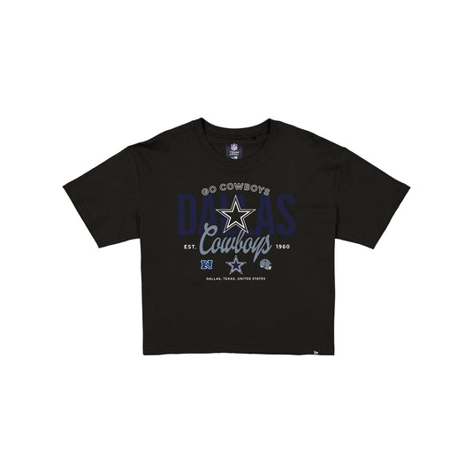 Dallas Cowboys 2026 Functional Fandom Women's Black Cropped T-Shirt - New Era Cap