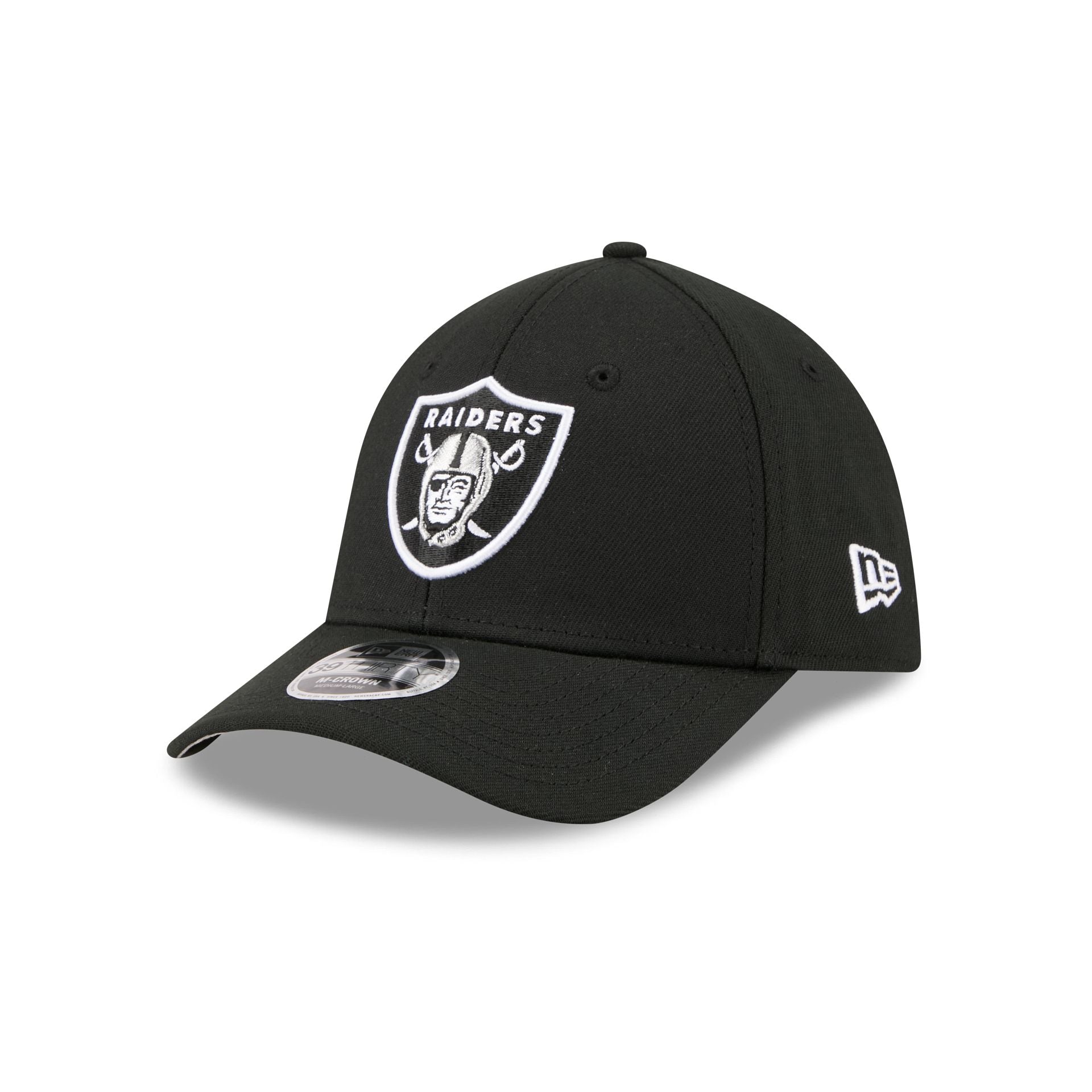 Las Vegas Raiders Team 39THIRTY M-Crown Stretch Fit Hat