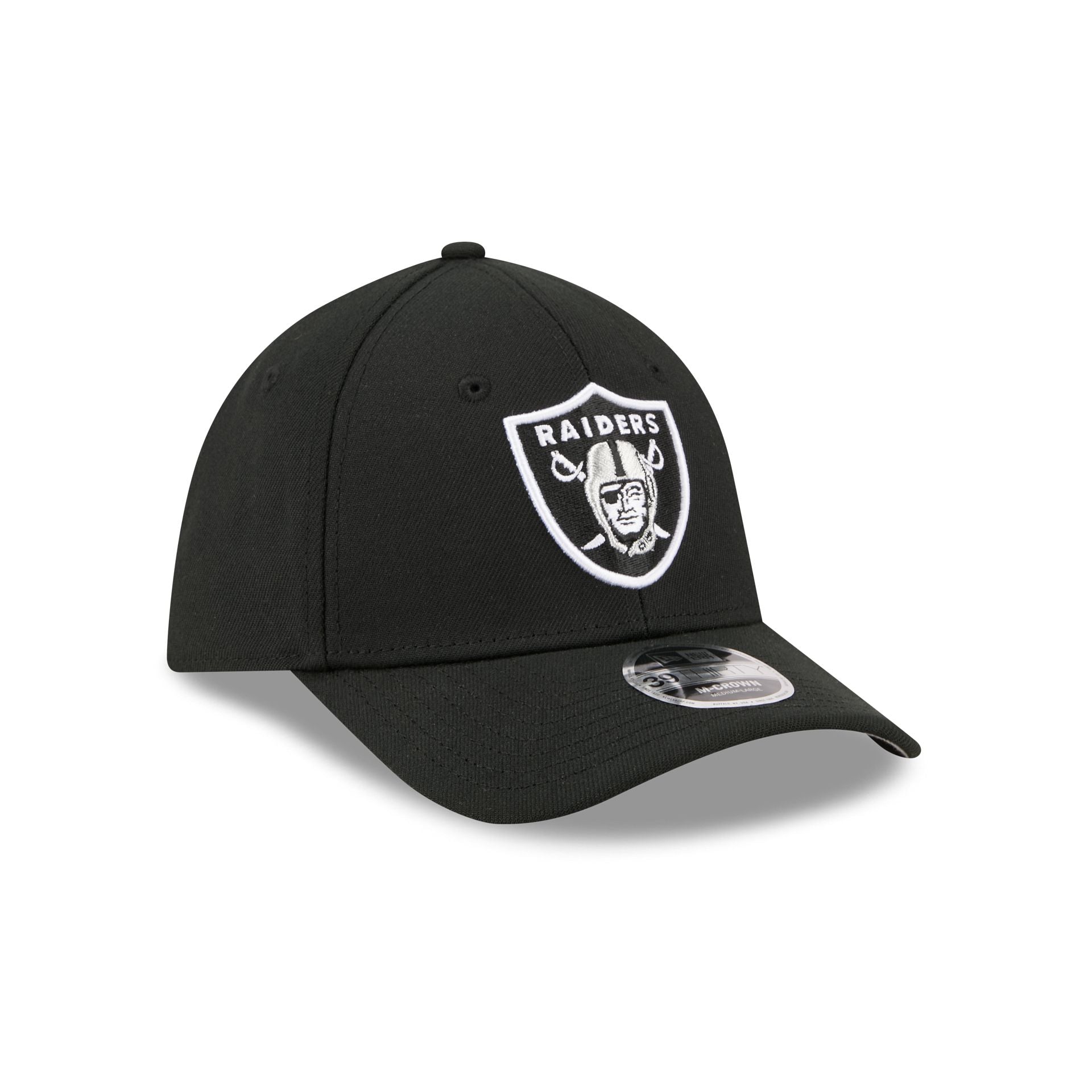 Las Vegas Raiders Team 39THIRTY M-Crown Stretch Fit Hat