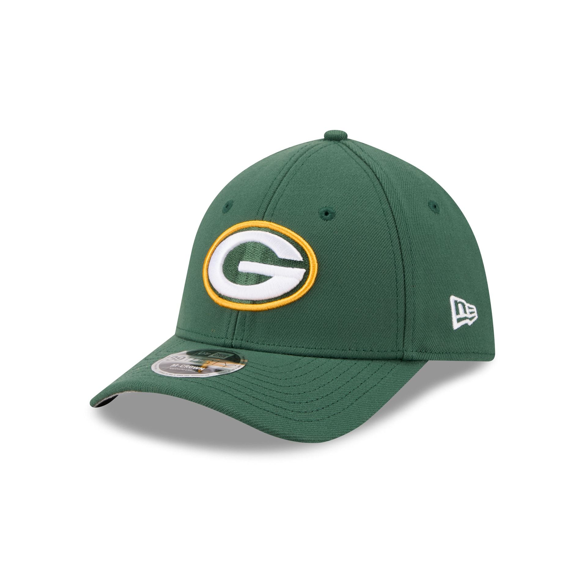 Green Bay Packers Team 39THIRTY M-Crown Stretch Fit Hat