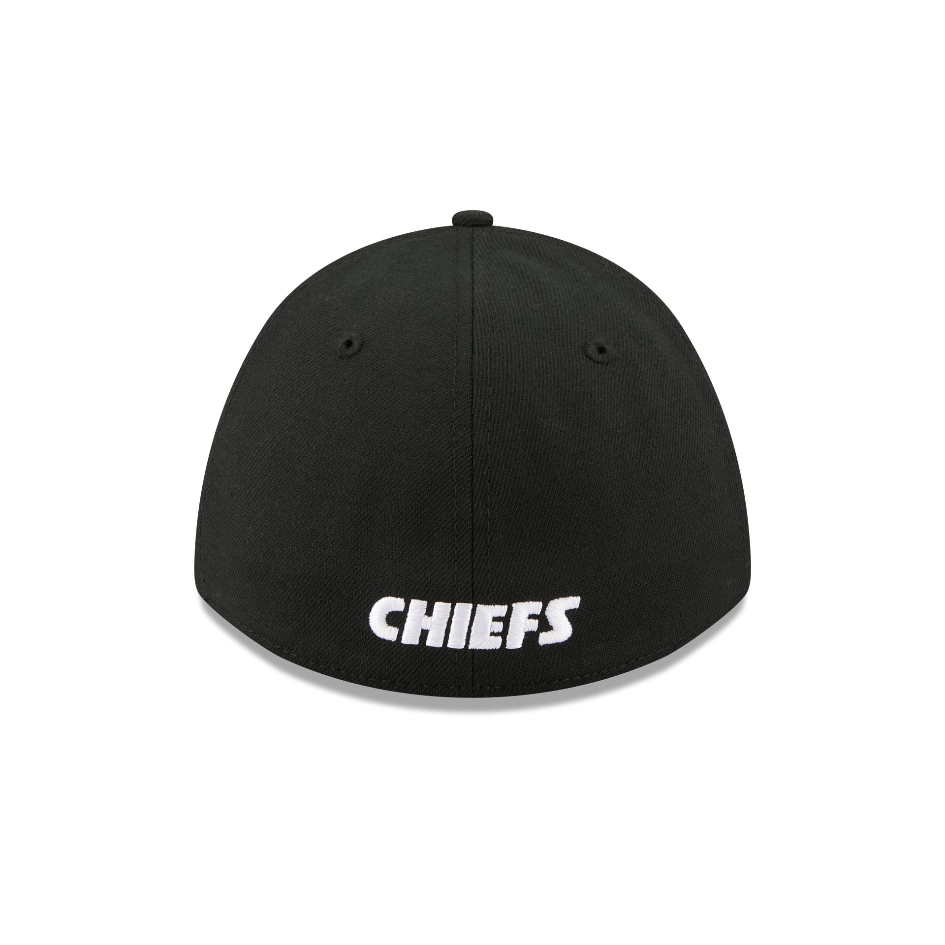 Kansas City Chiefs Poly Black & White 39THIRTY M-Crown A-Frame Stretch Fit Hat