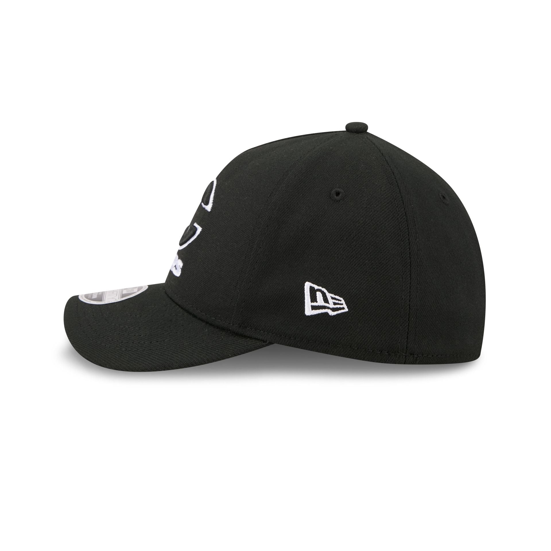 Chicago Bears Poly Black & White 39THIRTY M-Crown A-Frame Stretch Fit Hat