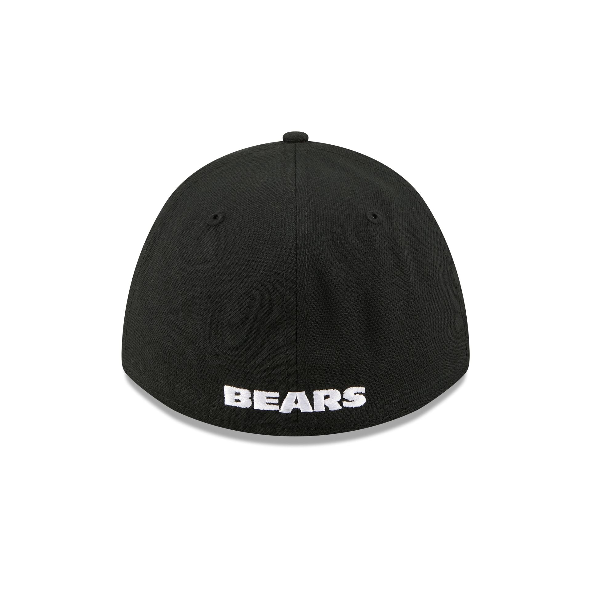 Chicago Bears Poly Black & White 39THIRTY M-Crown A-Frame Stretch Fit Hat