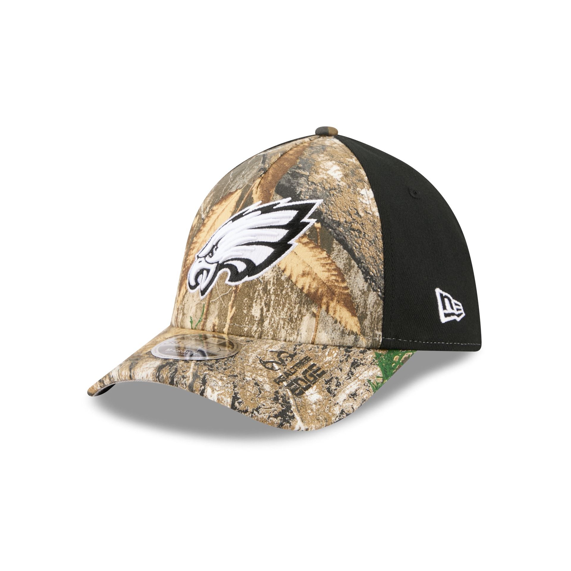 Philadelphia Eagles Poly Realtree 39THIRTY M-Crown A-Frame Stretch Fit Hat