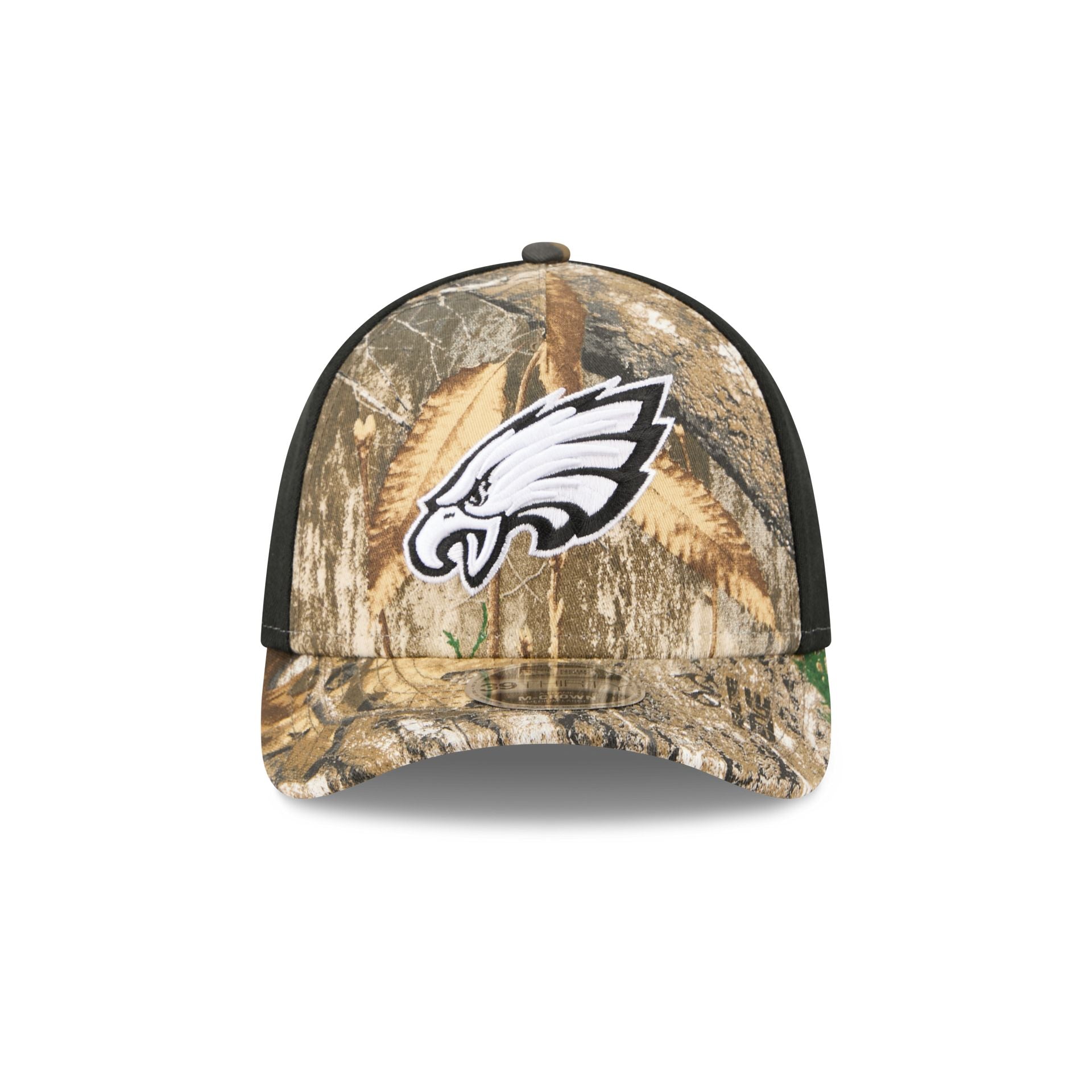 Philadelphia Eagles Poly Realtree 39THIRTY M-Crown A-Frame Stretch Fit Hat