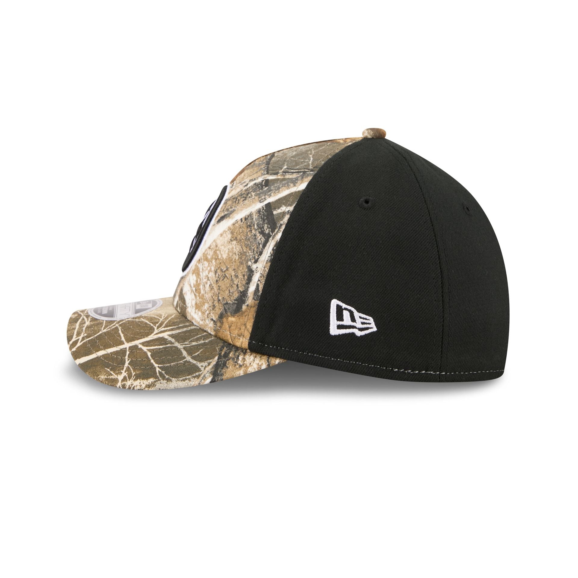 Pittsburgh Steelers Poly Realtree 39THIRTY M-Crown A-Frame Stretch Fit Hat