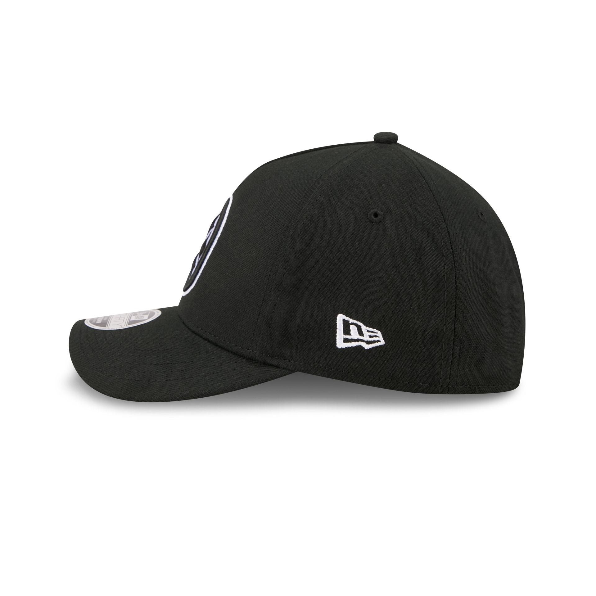Pittsburgh Steelers Poly Black & White 39THIRTY M-Crown A-Frame Stretch Fit Hat