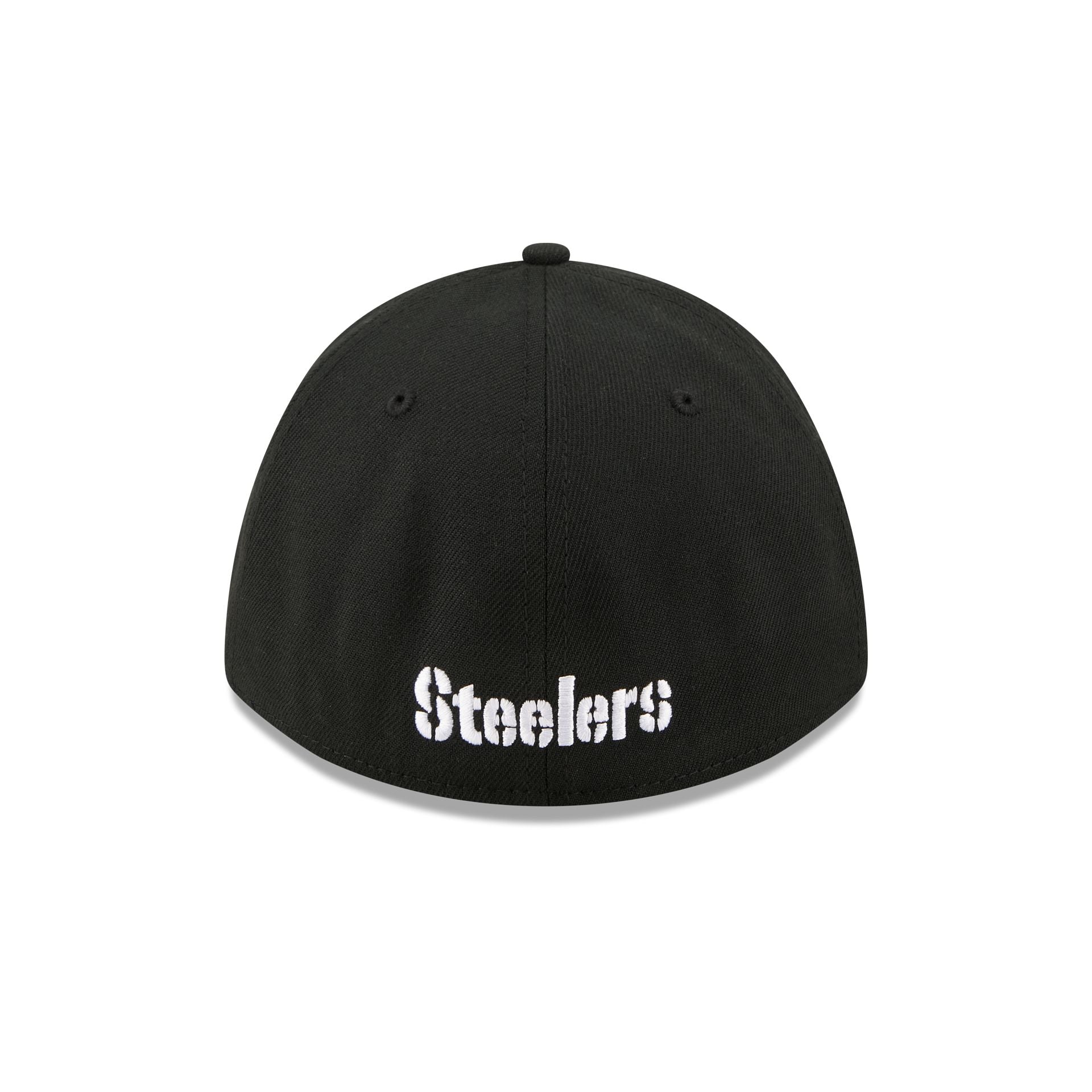 Pittsburgh Steelers Poly Black & White 39THIRTY M-Crown A-Frame Stretch Fit Hat