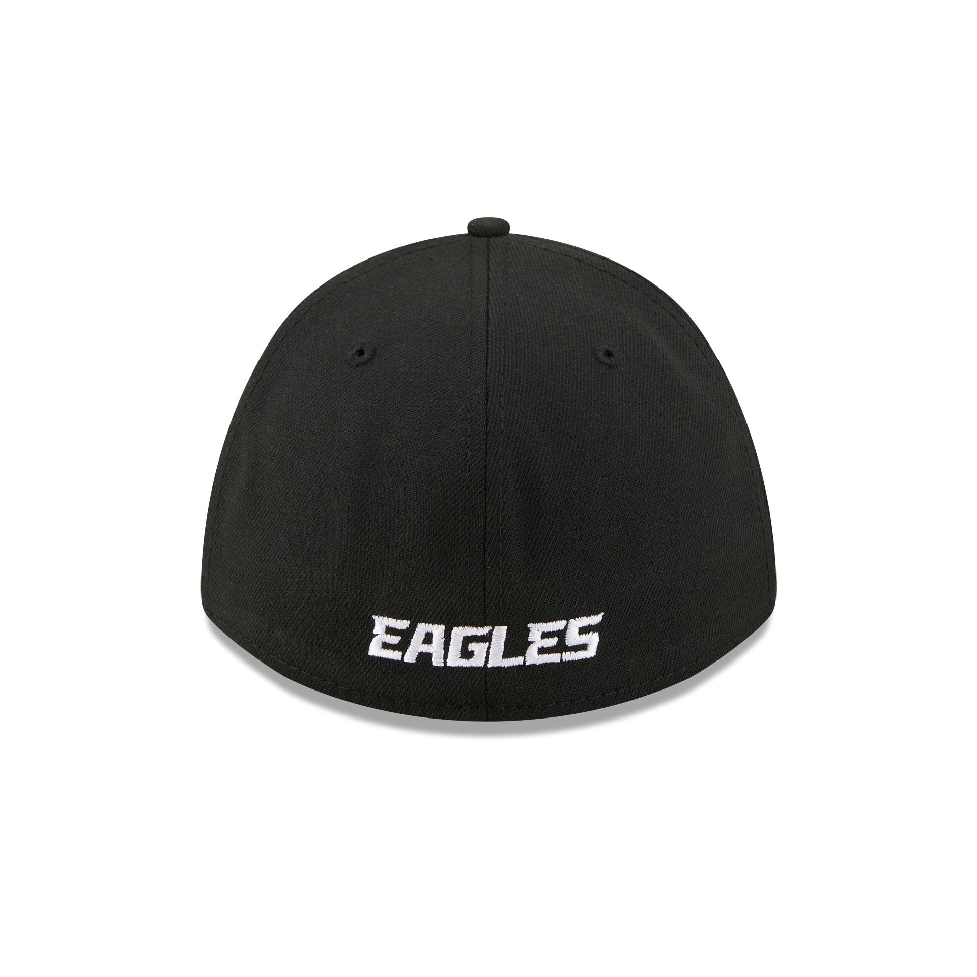 Philadelphia Eagles Poly Black & White 39THIRTY M-Crown A-Frame Stretch Fit Hat