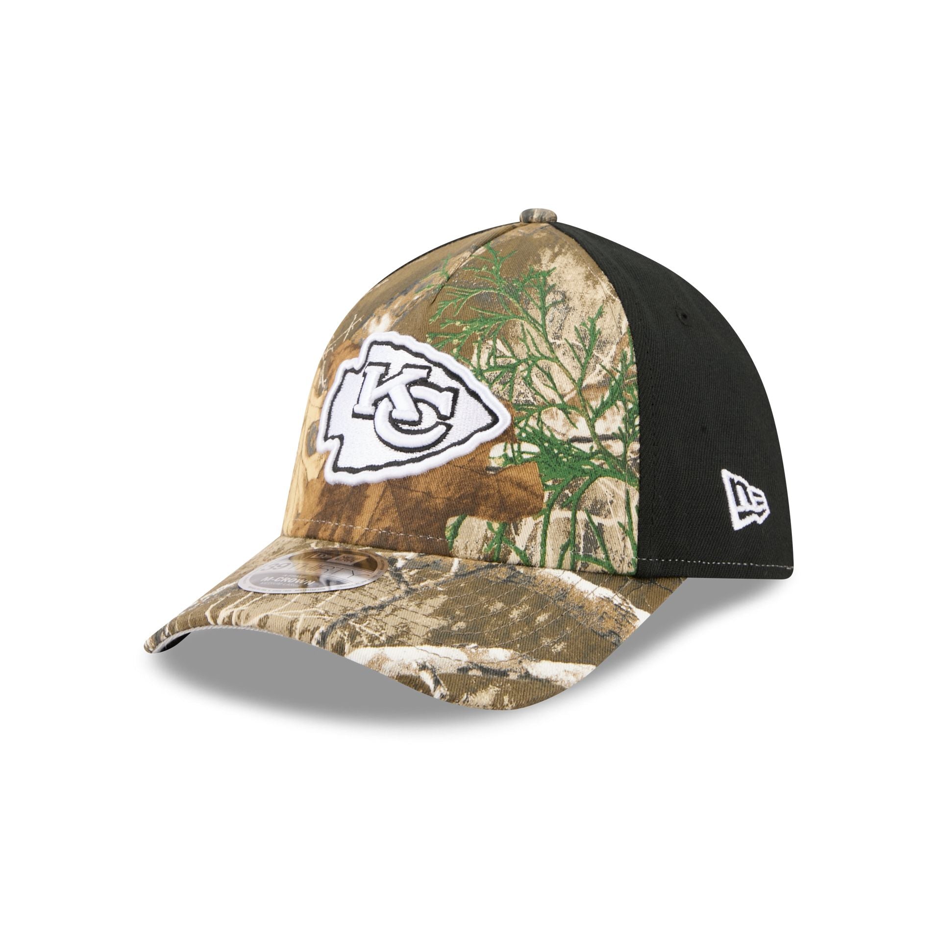 Kansas City Chiefs Poly Realtree 39THIRTY M-Crown A-Frame Stretch Fit Hat