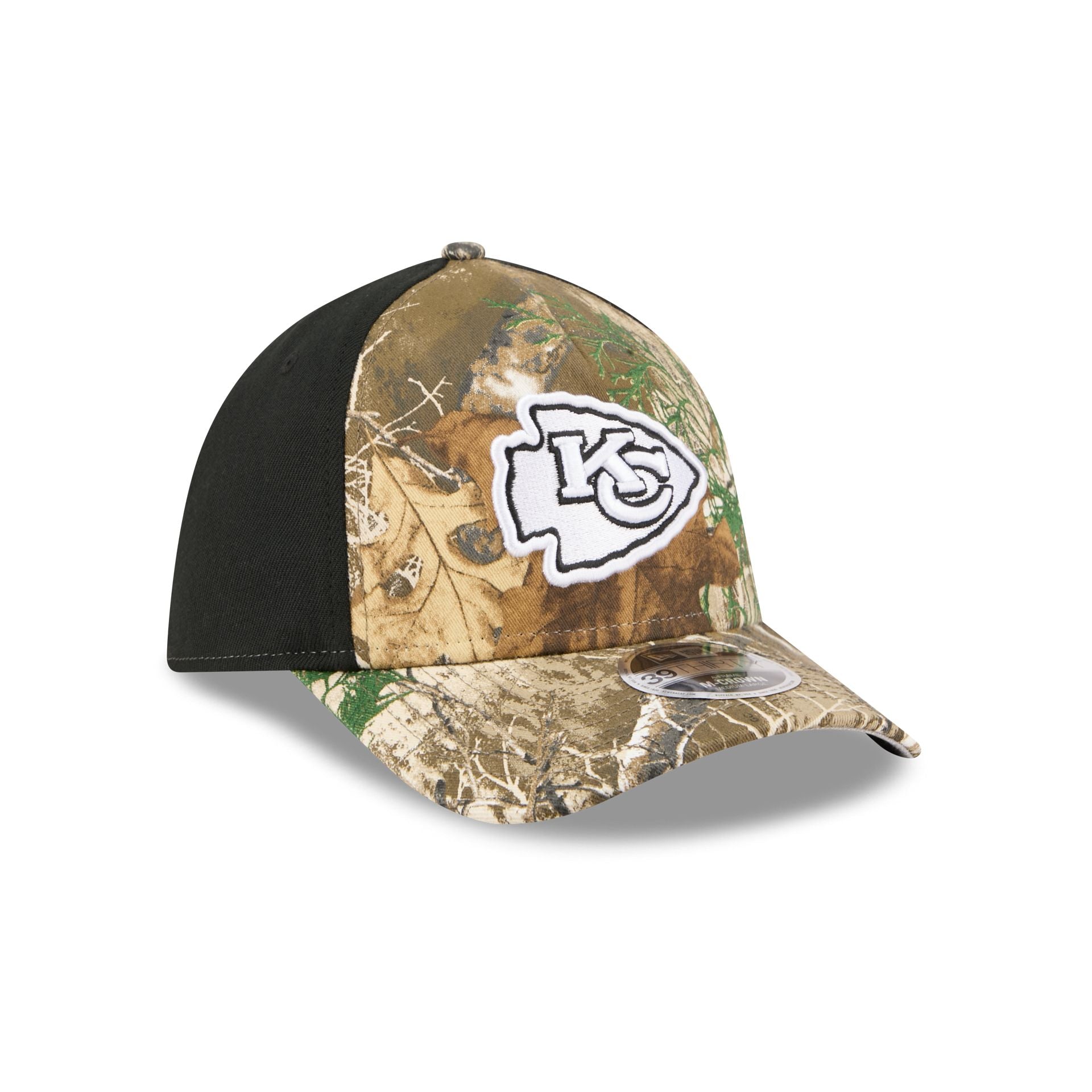 Kansas City Chiefs Poly Realtree 39THIRTY M-Crown A-Frame Stretch Fit Hat