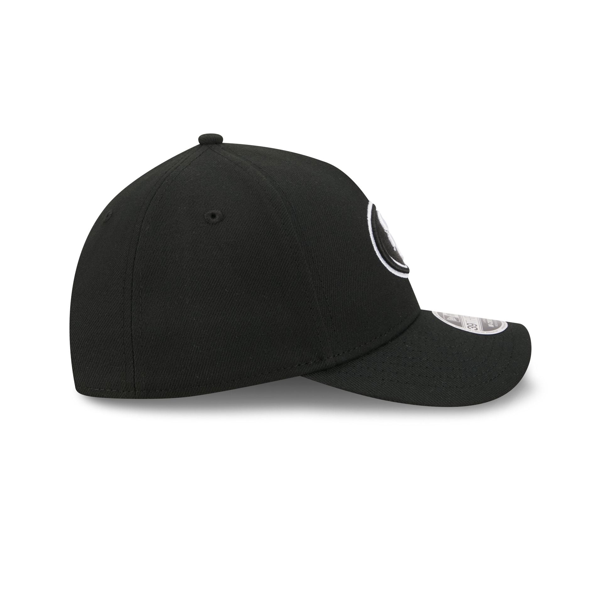 San Francisco 49ers Poly Black & White 39THIRTY M-Crown A-Frame Stretch Fit Hat
