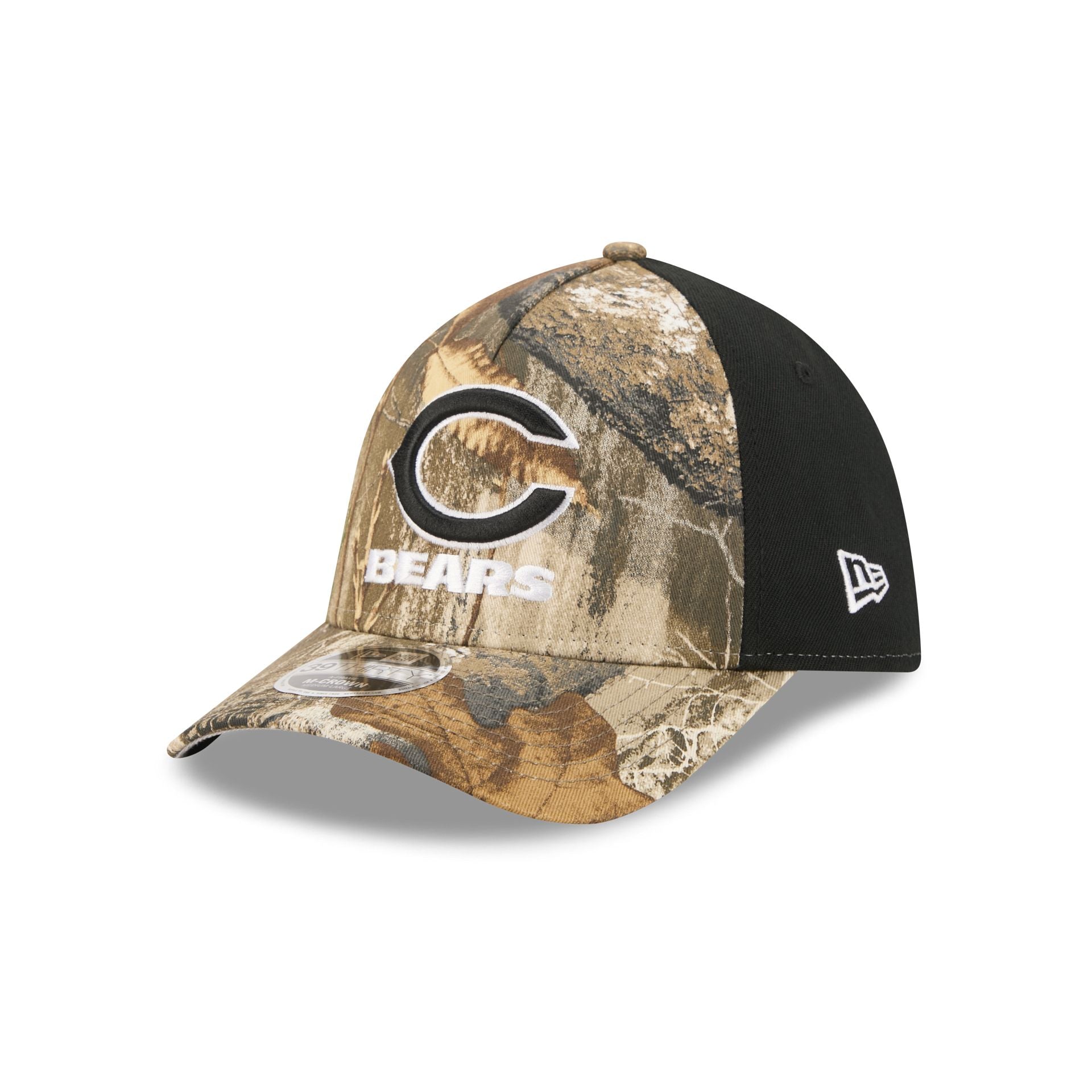 Chicago Bears Poly Realtree 39THIRTY M-Crown A-Frame Stretch Fit Hat