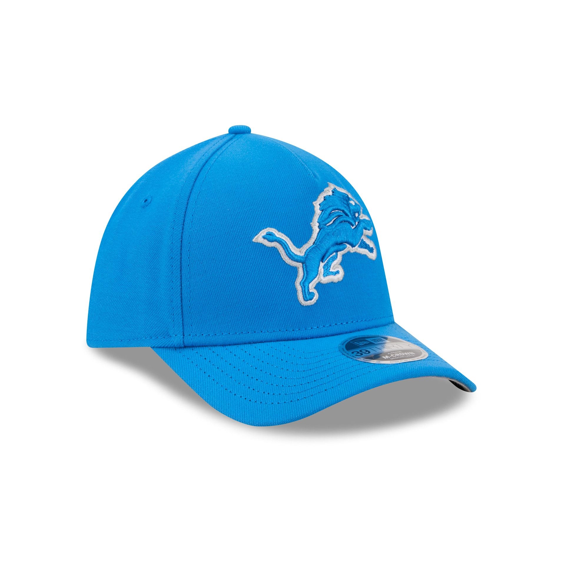 Detroit Lions Poly 39THIRTY M-Crown A-Frame Stretch Fit Hat
