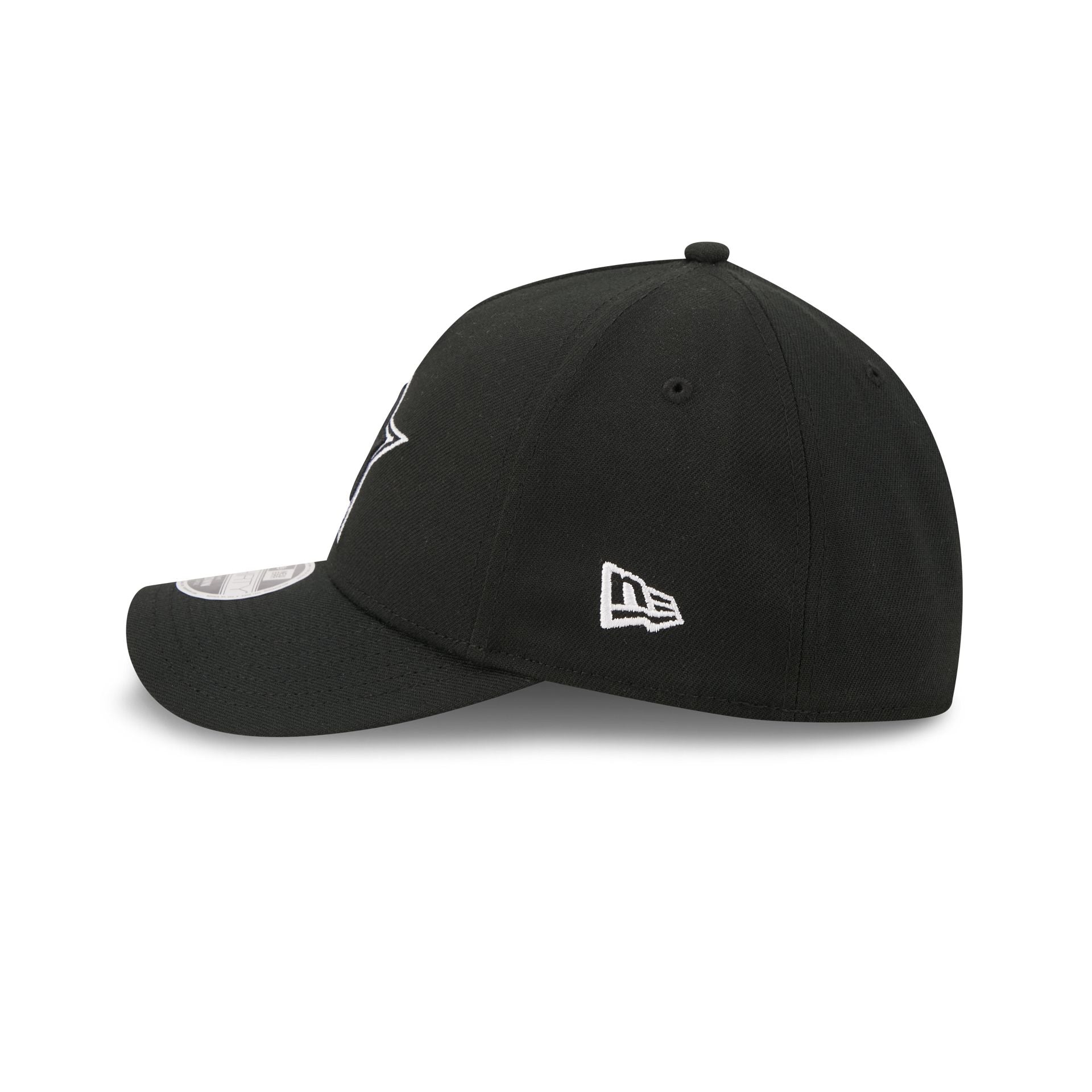 Dallas Cowboys Poly Black & White 39THIRTY M-Crown A-Frame Stretch Fit Hat