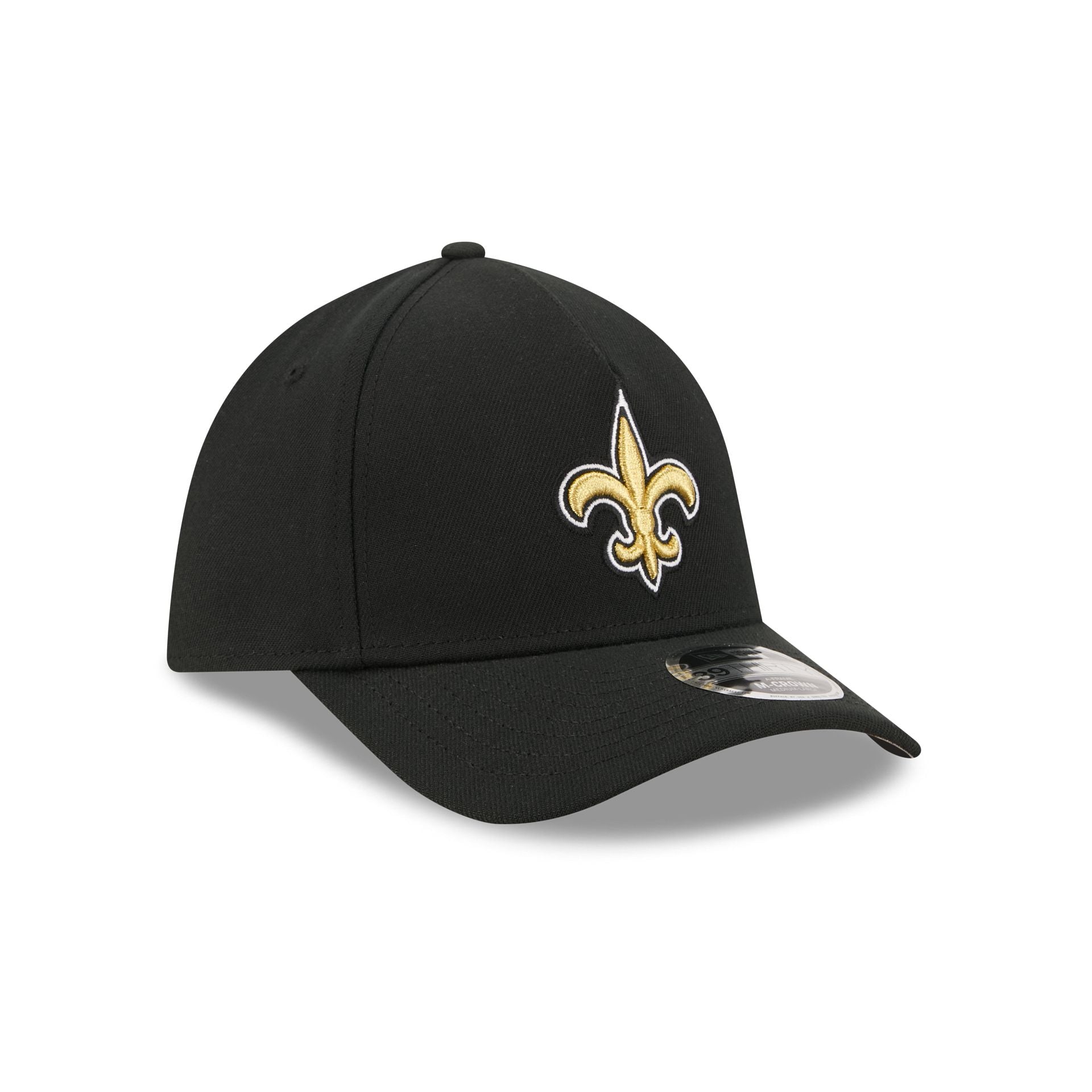 New Orleans Saints Poly 39THIRTY M-Crown A-Frame Stretch Fit Hat