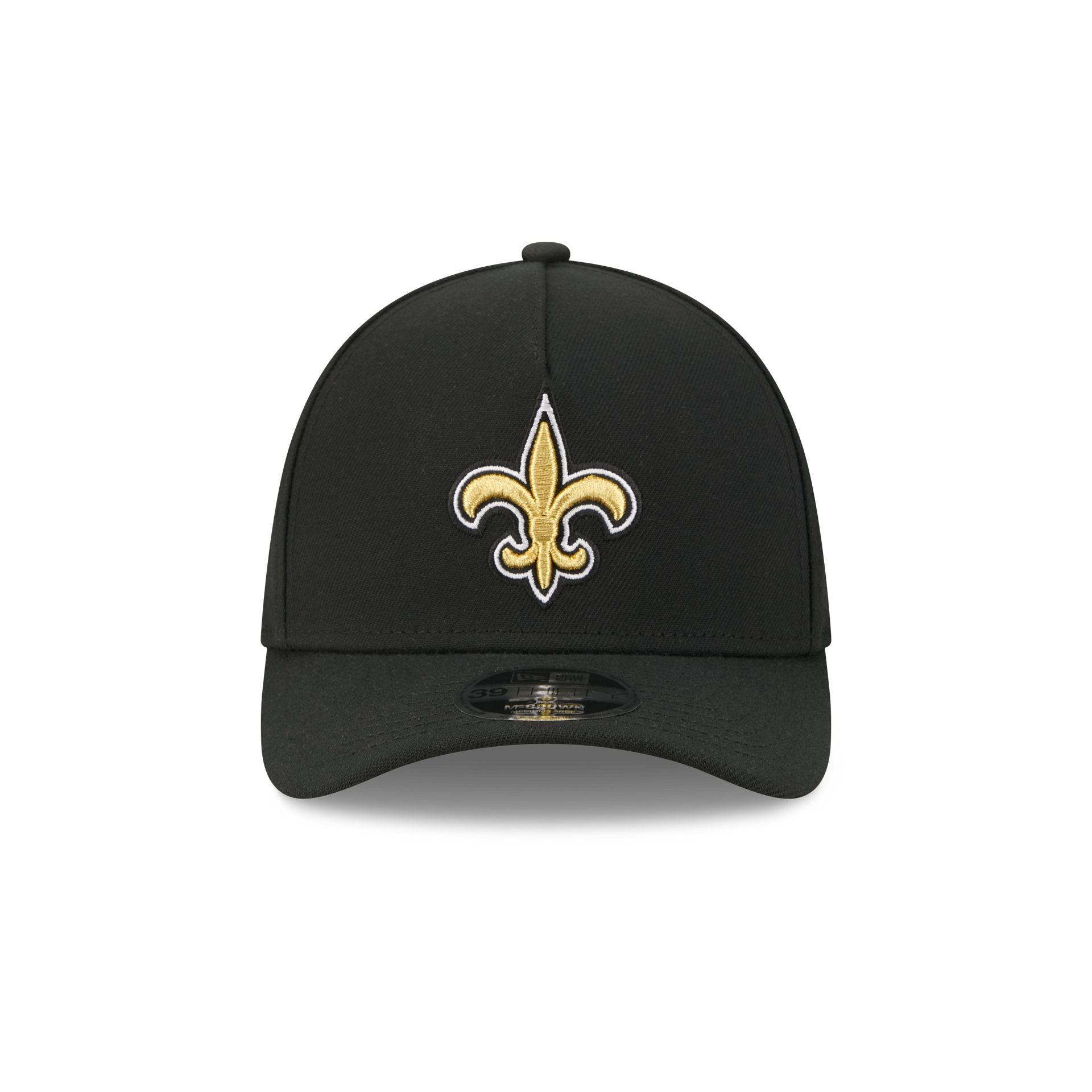 New Orleans Saints Poly 39THIRTY M-Crown A-Frame Stretch Fit Hat