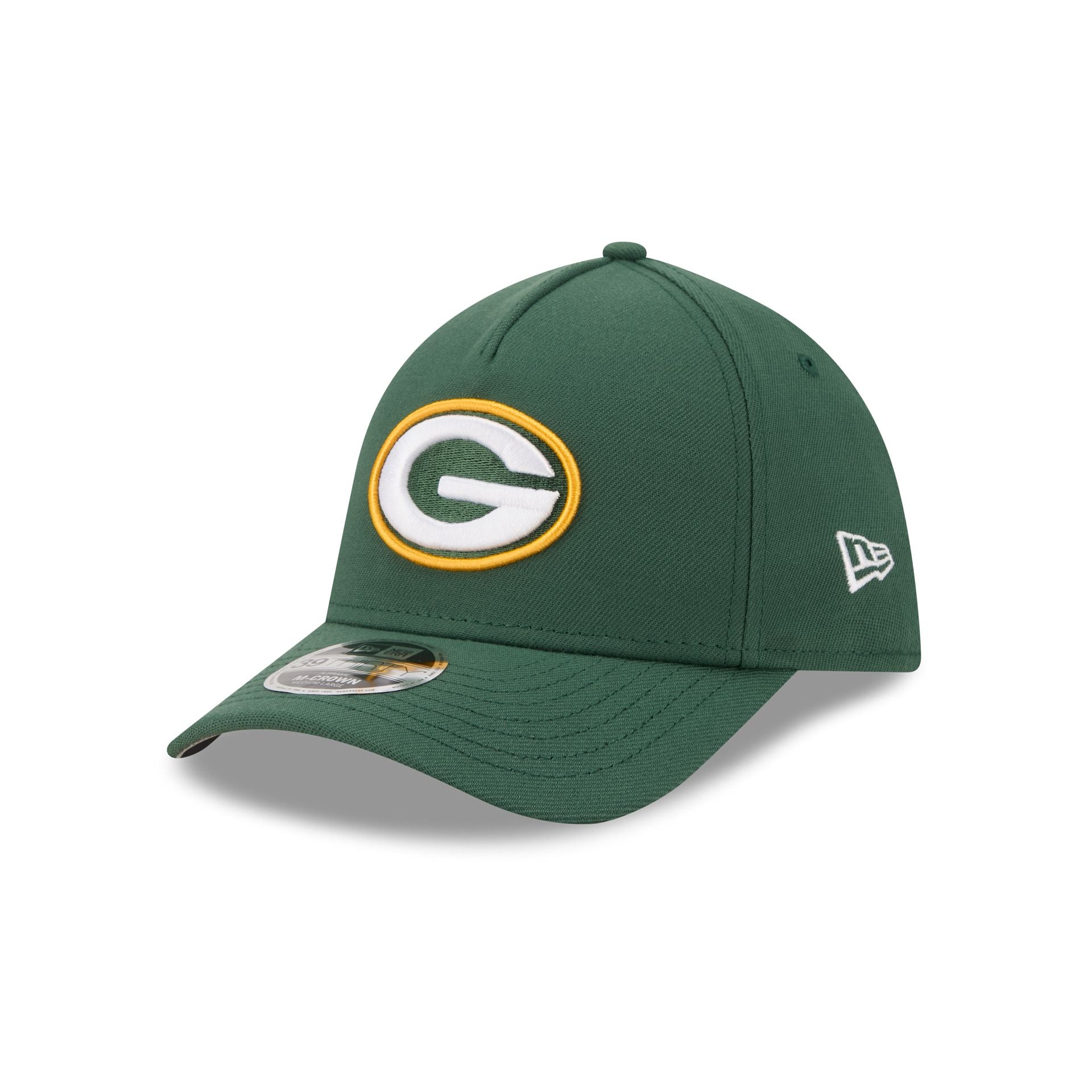 Green Bay Packers Poly 39THIRTY M-Crown A-Frame Stretch Fit Hat