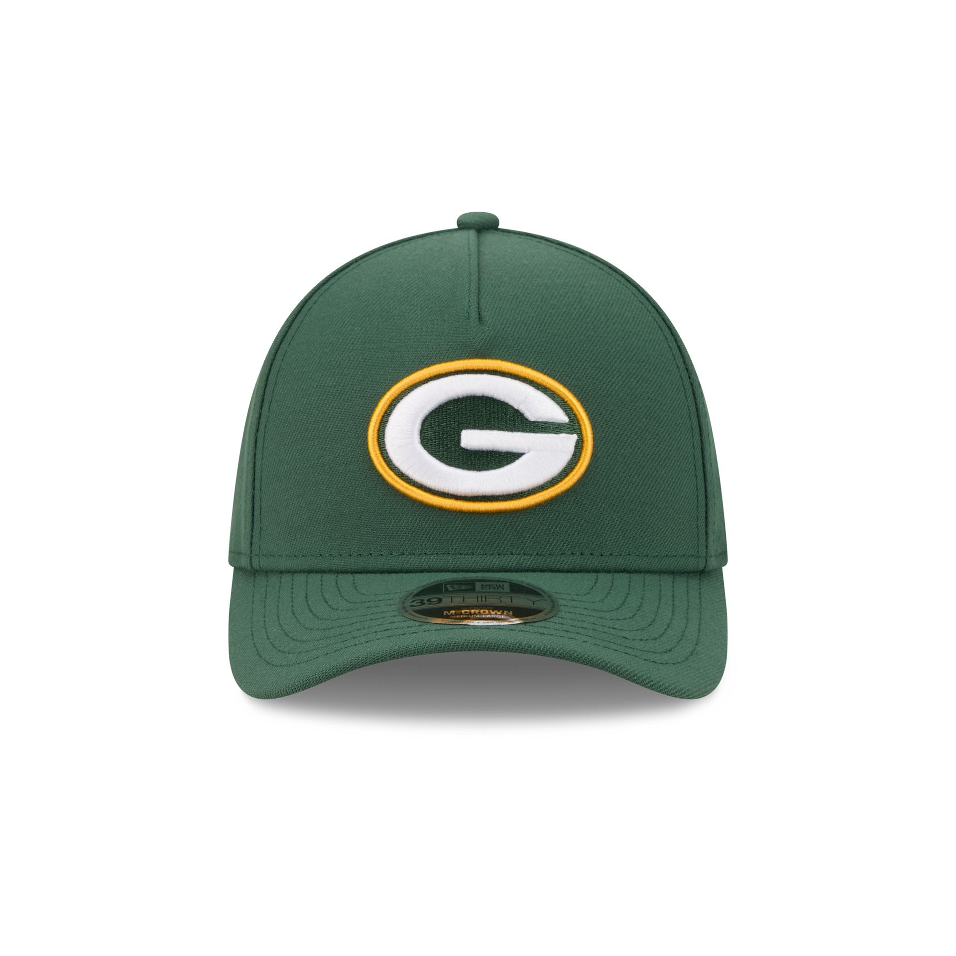 Green Bay Packers Poly 39THIRTY M-Crown A-Frame Stretch Fit Hat