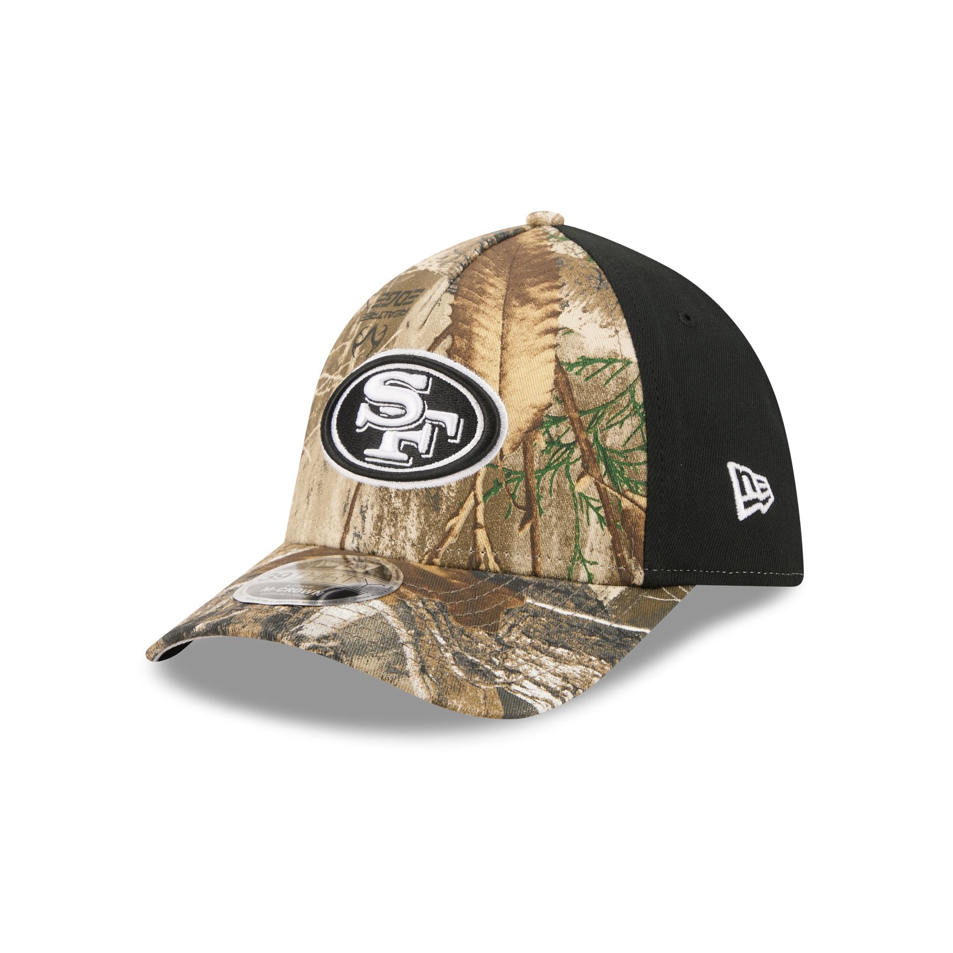 San Francisco 49ers Poly Realtree 39THIRTY M-Crown A-Frame Stretch Fit Hat