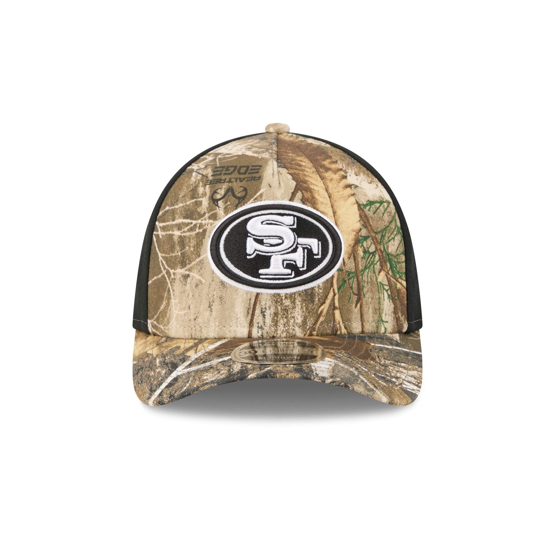 San Francisco 49ers Poly Realtree 39THIRTY M-Crown A-Frame Stretch Fit Hat