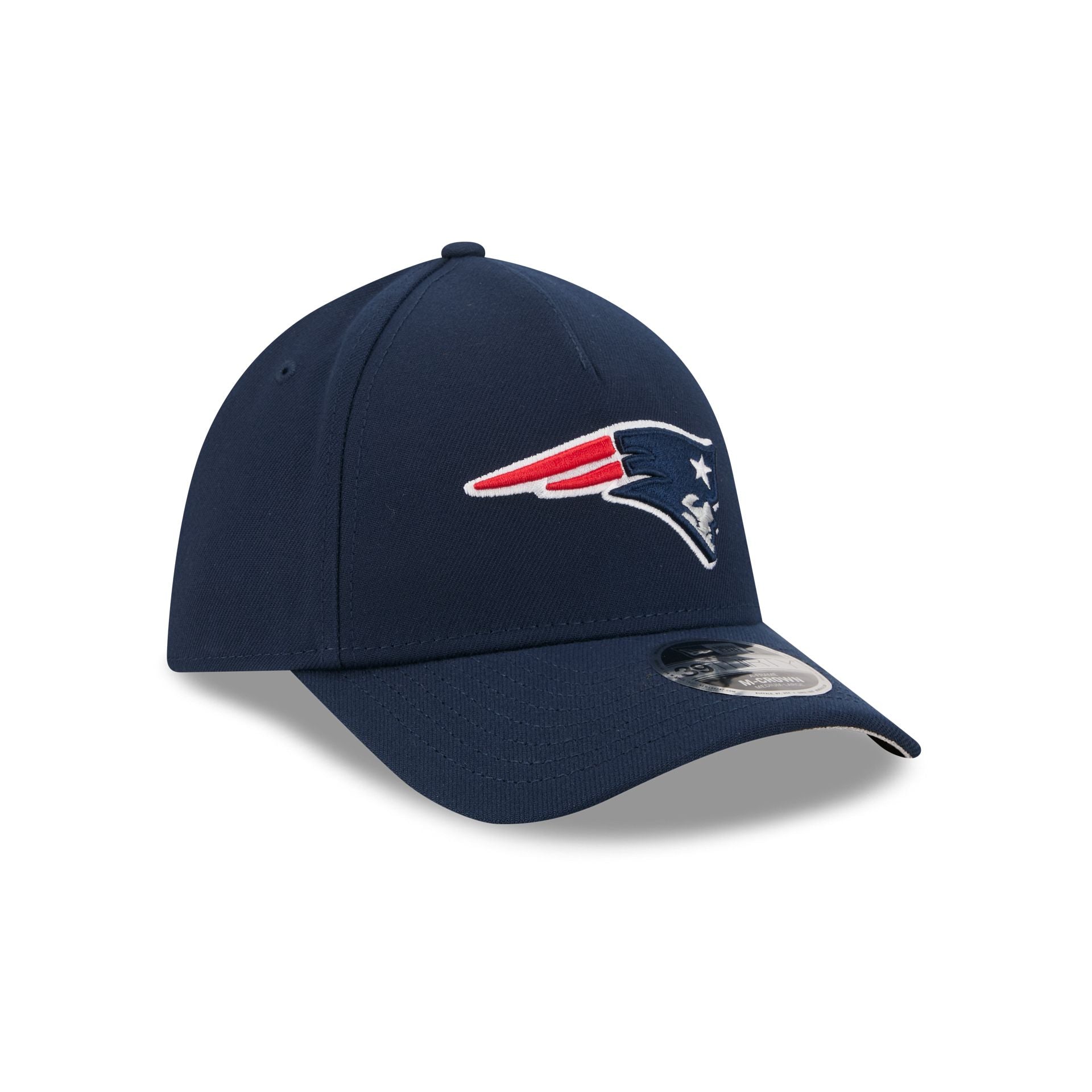 New England Patriots Poly 39THIRTY M-Crown A-Frame Stretch Fit Hat