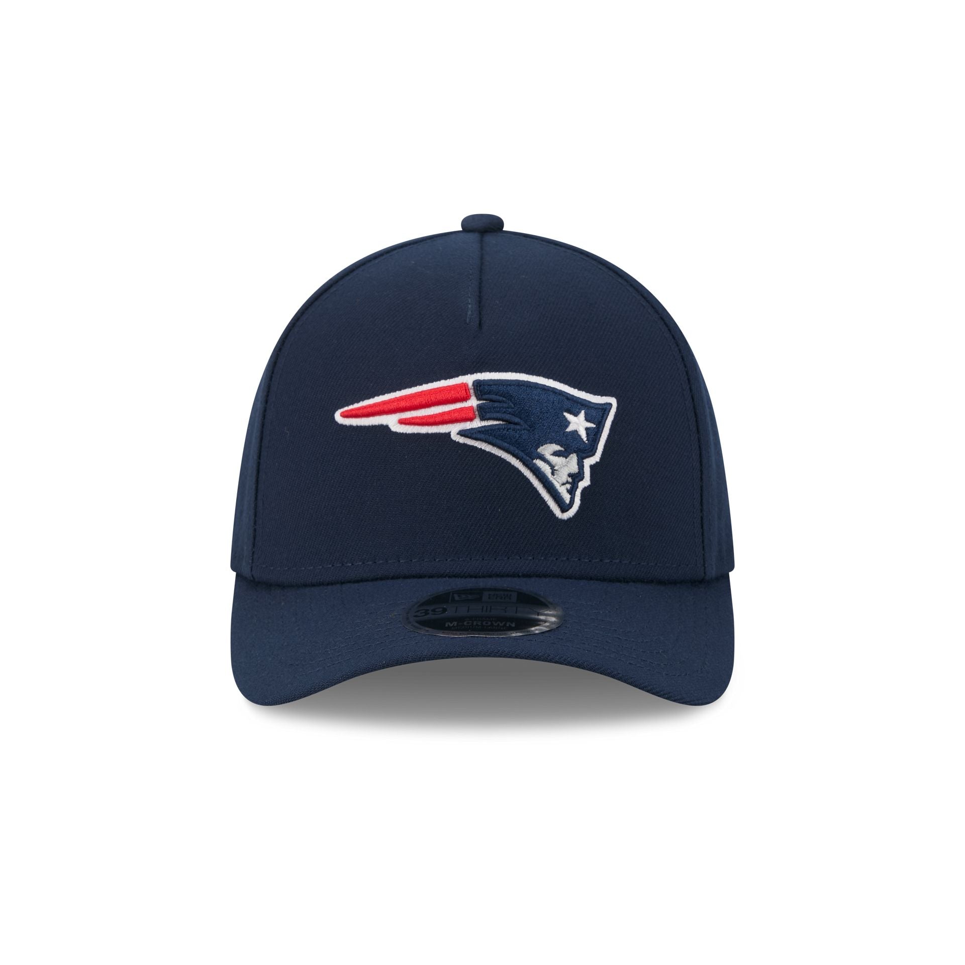 New England Patriots Poly 39THIRTY M-Crown A-Frame Stretch Fit Hat