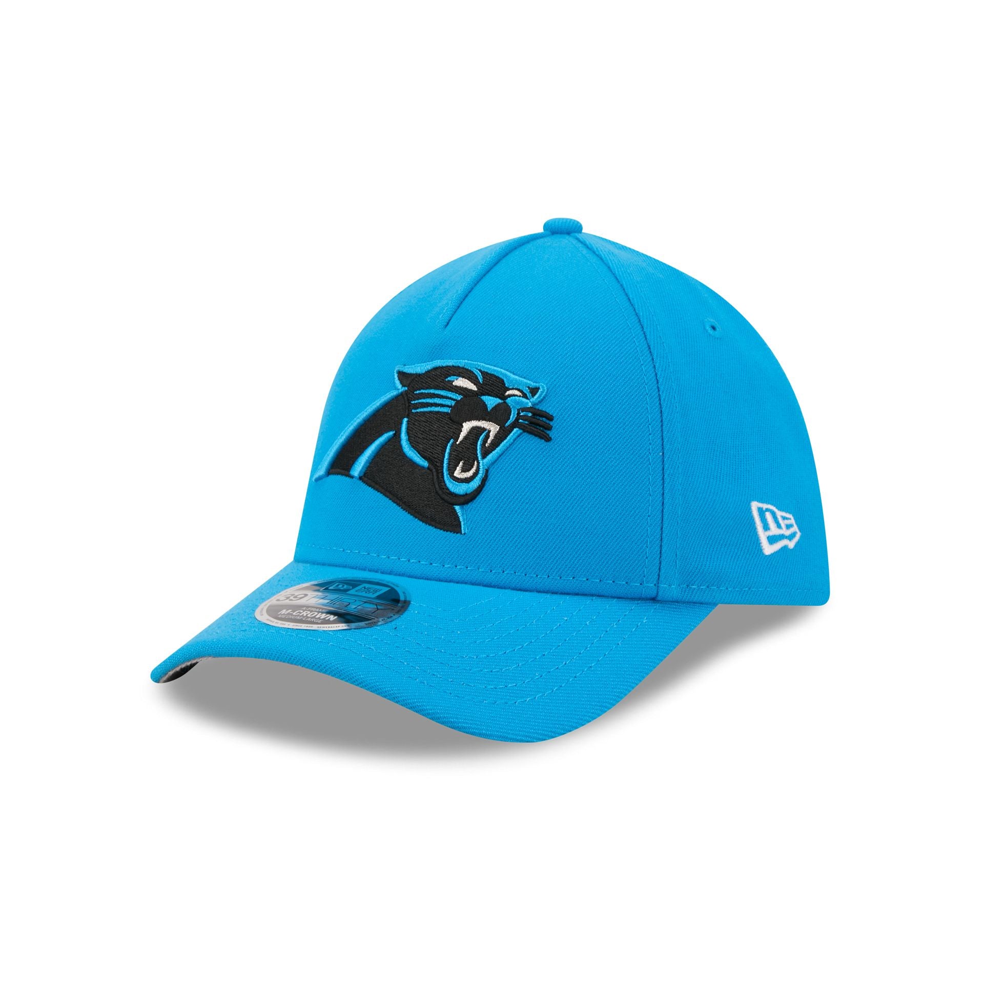 Carolina Panthers Poly 39THIRTY M-Crown A-Frame Stretch Fit Hat
