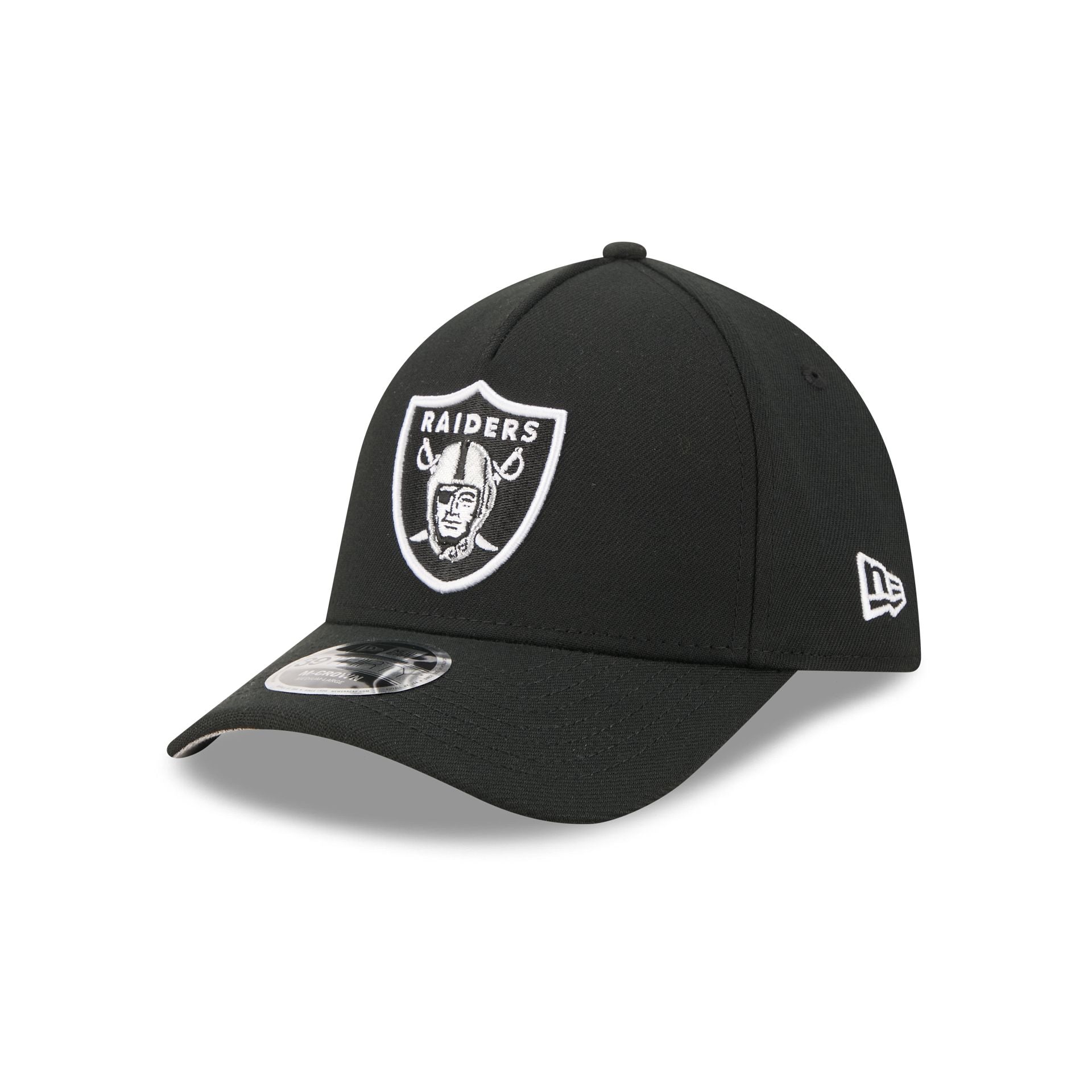 Las Vegas Raiders Poly 39THIRTY M-Crown A-Frame Stretch Fit Hat