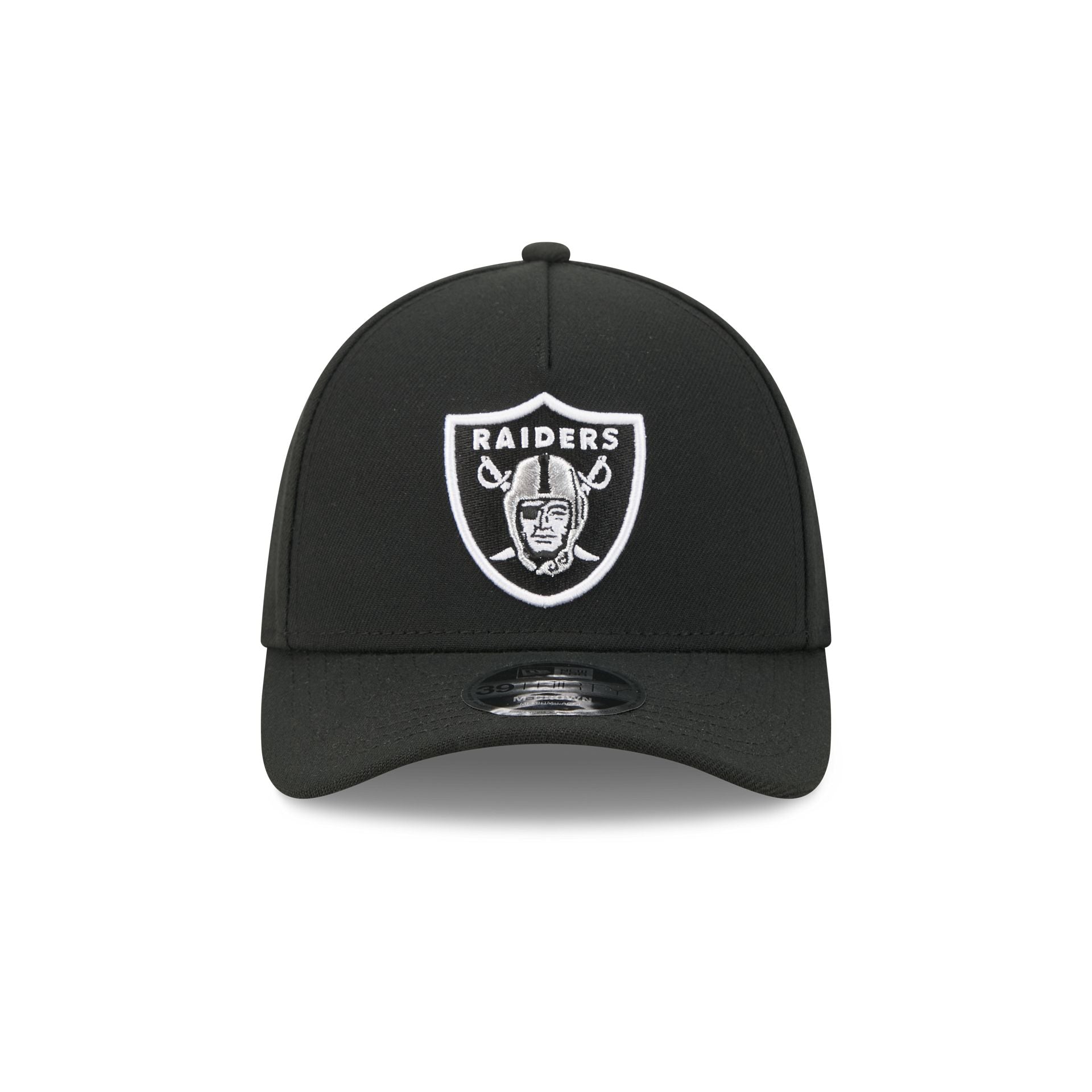 Las Vegas Raiders Poly 39THIRTY M-Crown A-Frame Stretch Fit Hat